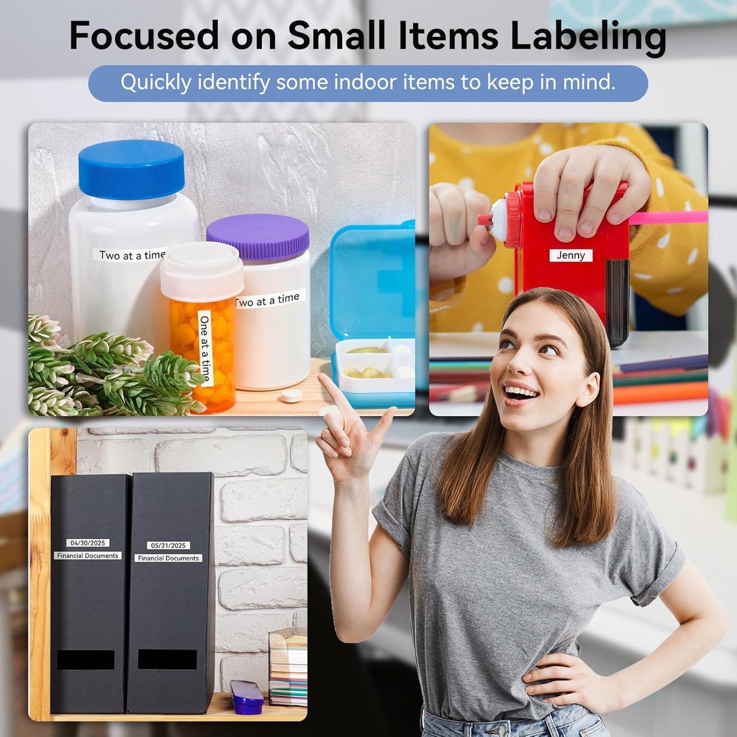 Labelife TZe-211 Label Maker Tape 6mm Compatible with Brother P Touch Label TZe TZ Tape 6mm 0.23 Laminated White 1/4 Inch TZe211 for Ptouch PTD210 PTD220 PTH110 PTD400 PTD600, 5-Pack