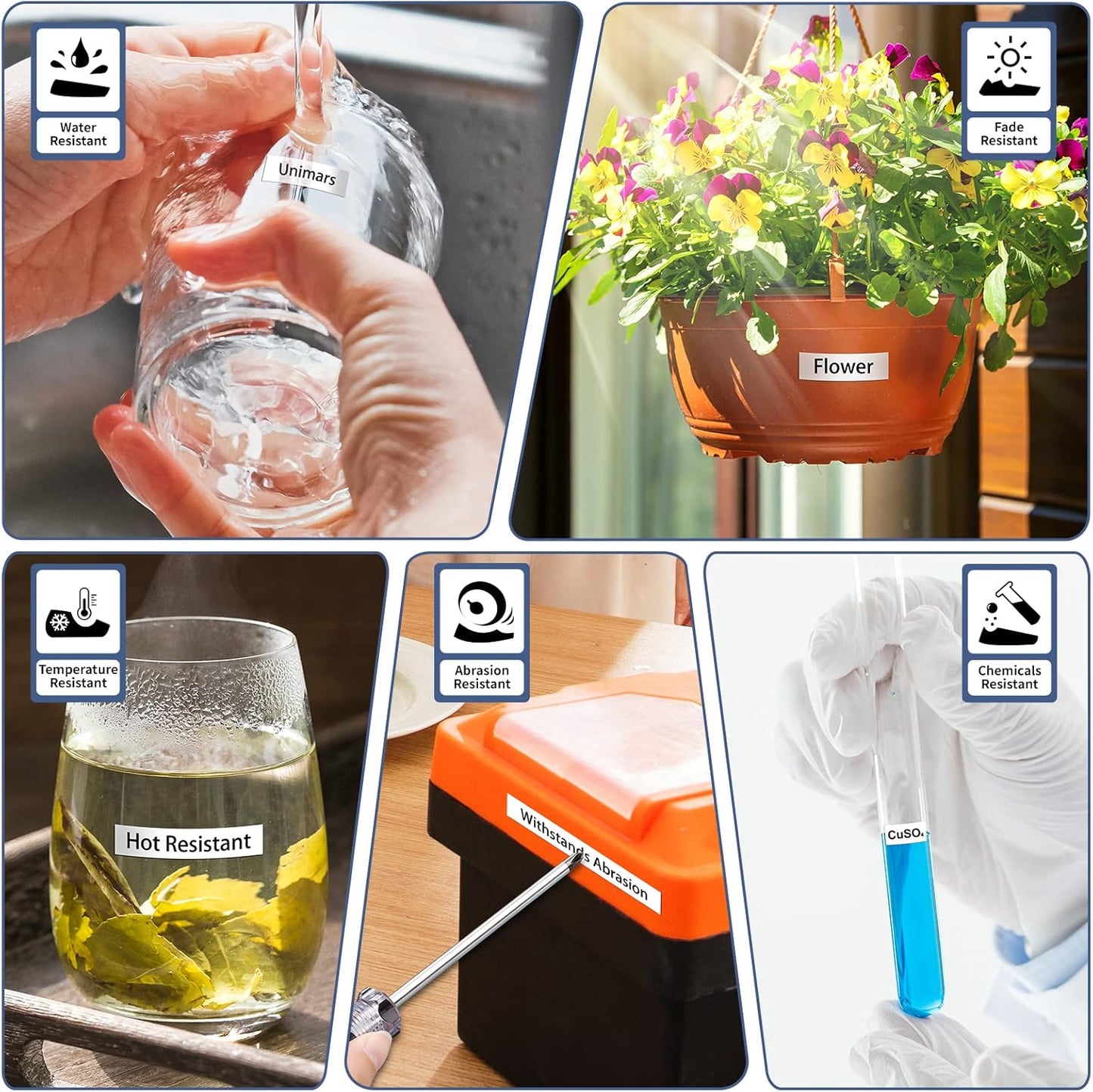 Unismar 40-Pack Compatible for Brother Black on White 12mm Label Tape Replacement for Ptouch PTD200 PTD202 PTD210 PTD600 PTD400 PTH100 PTH110 PT1280 Label Printer 26.2Ft(8m)