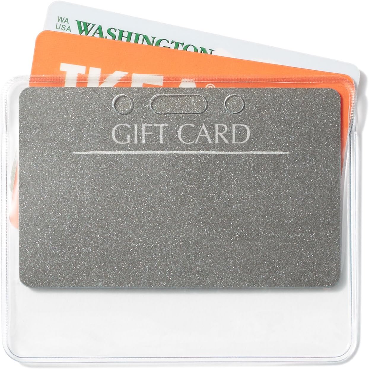 Amazon Basics ID Badge Holders, Horizontal Clear Plastic 3.38" x 2.38", Pack of 50