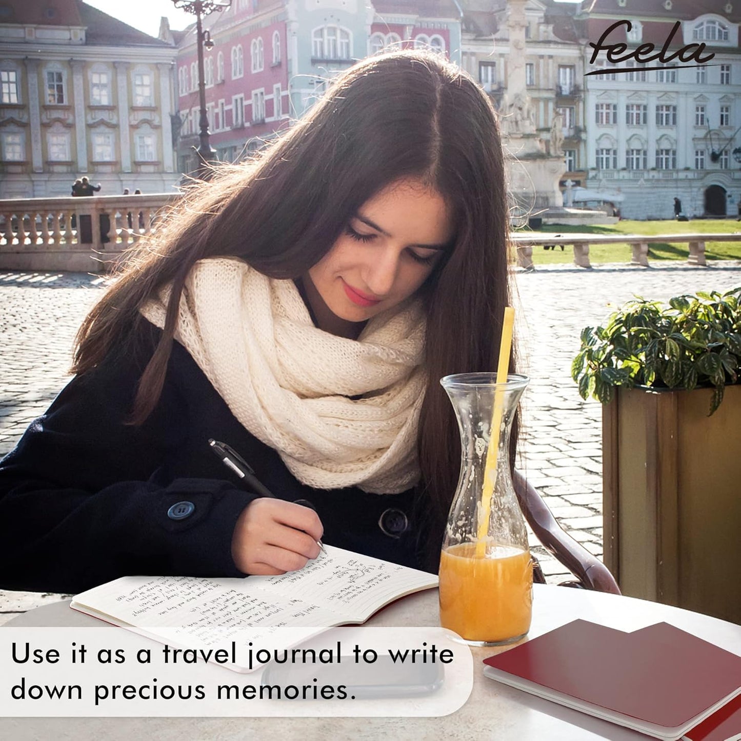 feela 8 Pack Soft Cover Journal Bulk, Notebooks College Ruled for Work, Lined Travel Journal for Women Men, Note Taking Notebook School Supplies Business Writing, 8.2” x 5.5”, A5, Wine