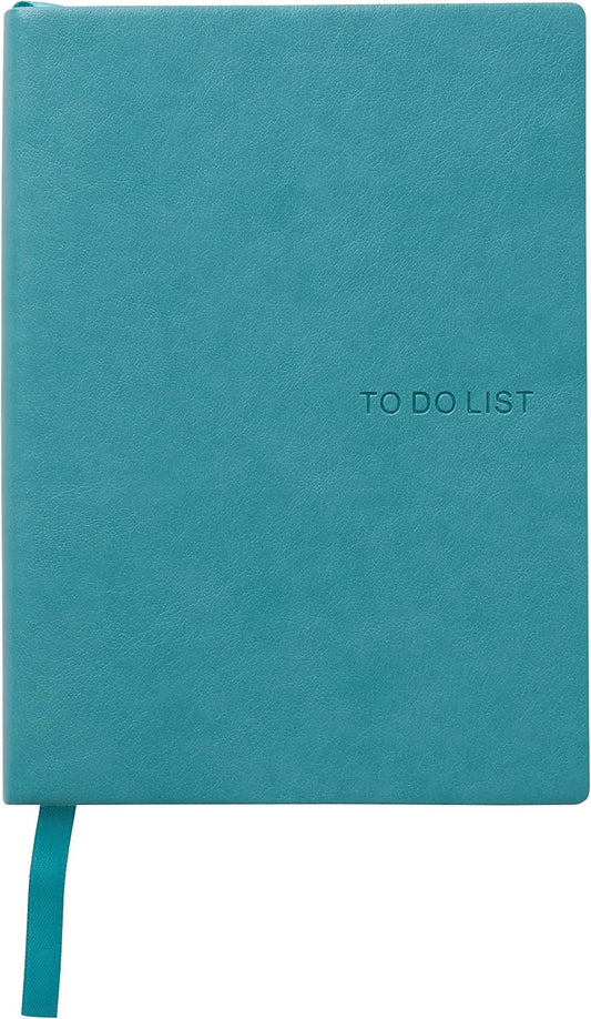 Daily to Do Checklist Notebook, Task Management, Organizer Planner, Hardcover, Ribbon Bookmark, 5.8 x 8.3”, A5 size, 110 Sheets (Blue)