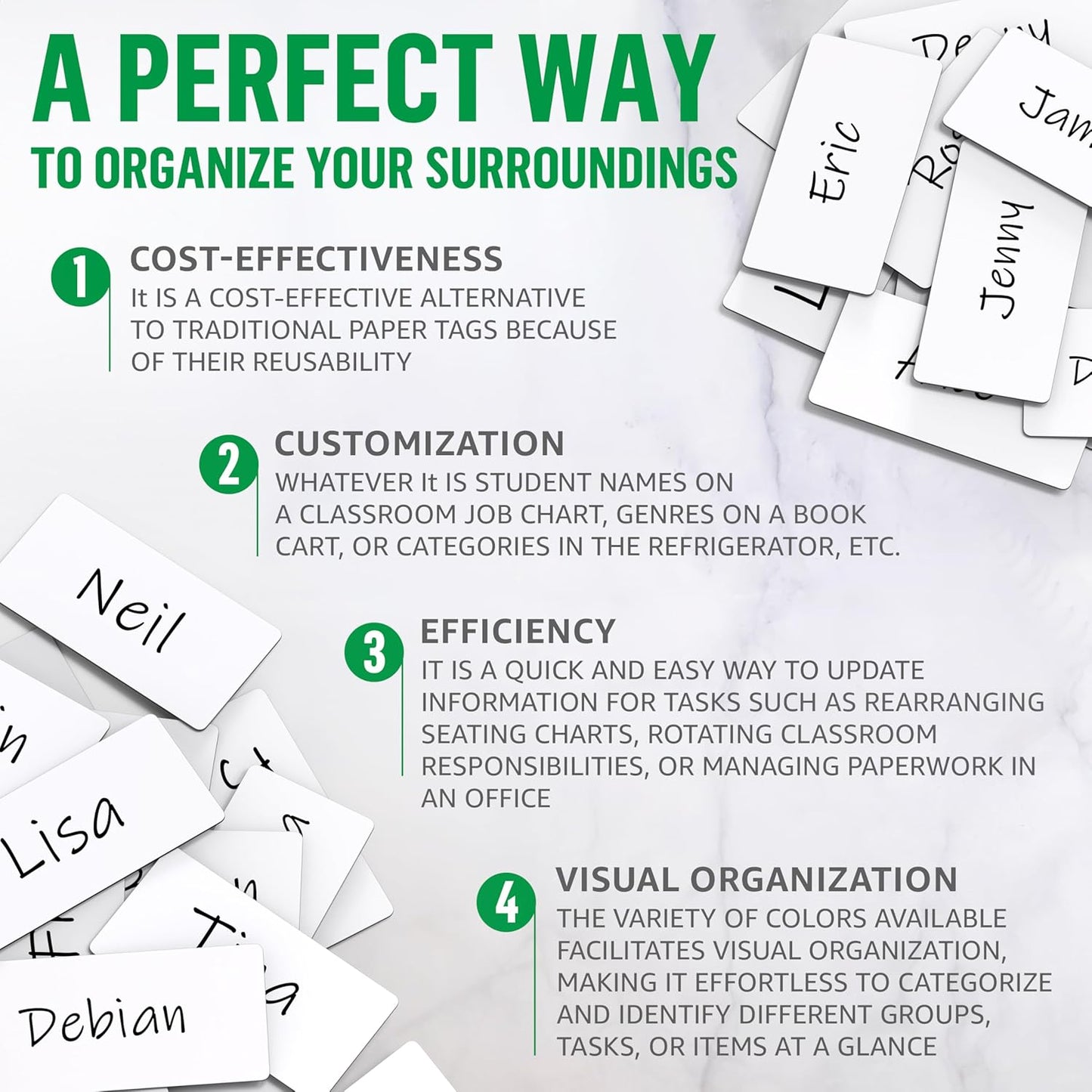 64 Pack Dry Erase Magnetic Labels 2x4 in - Dry Erase Magnets for Classroom Lockers School Bus - Magnetic Dry Erase Labels - Magnet Labels for Whiteboard - Name Magnets Plates for Classrooms Blanked