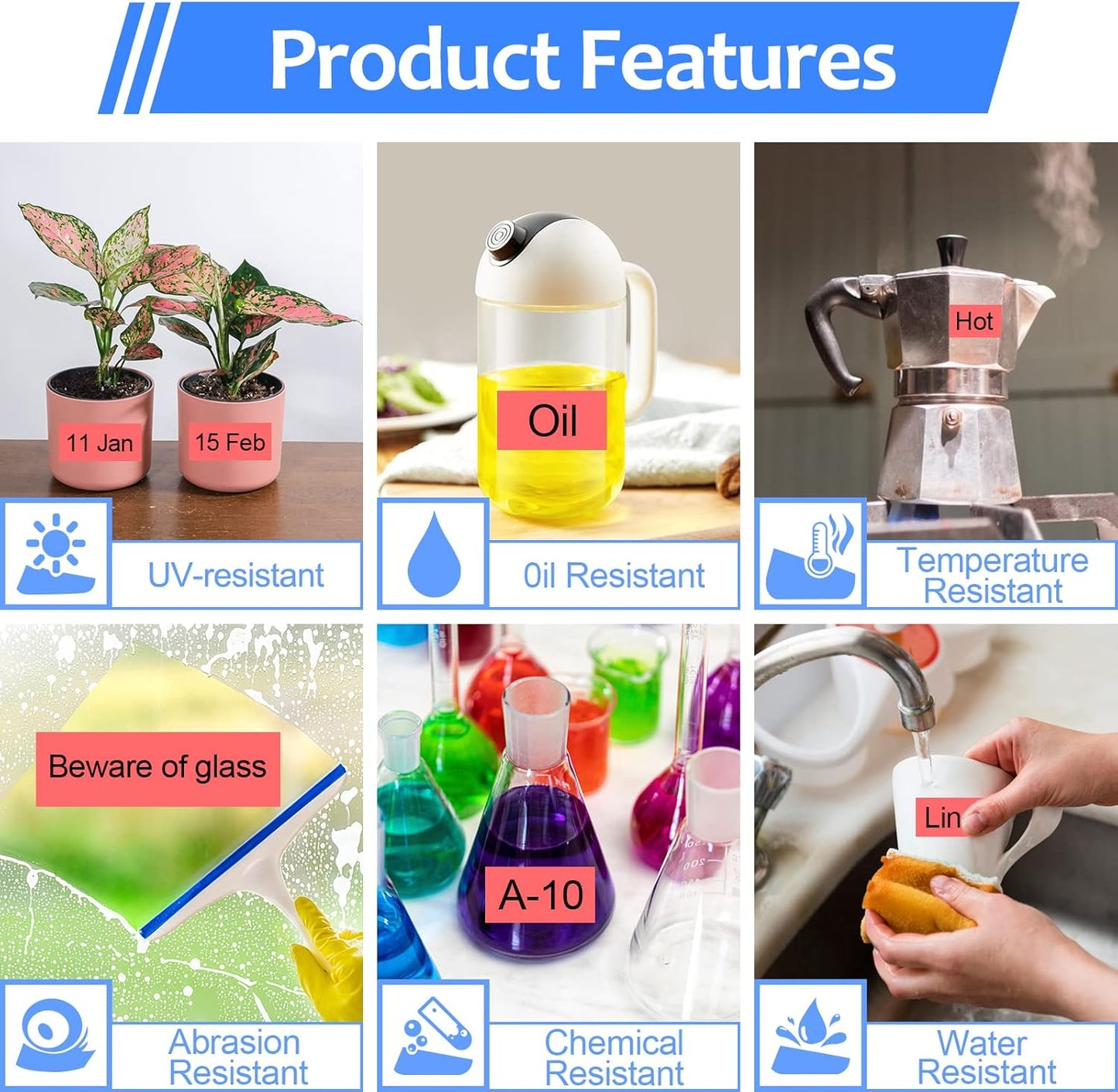 6PK Compatible for Brother P-Touch Label Maker Tape TZe-431 TZe TZ Label Tape TZ-431 TZe431 TZ431 12mm 0.47'' Laminated Black on Red Tape for PT-D210 D220 H110 D400