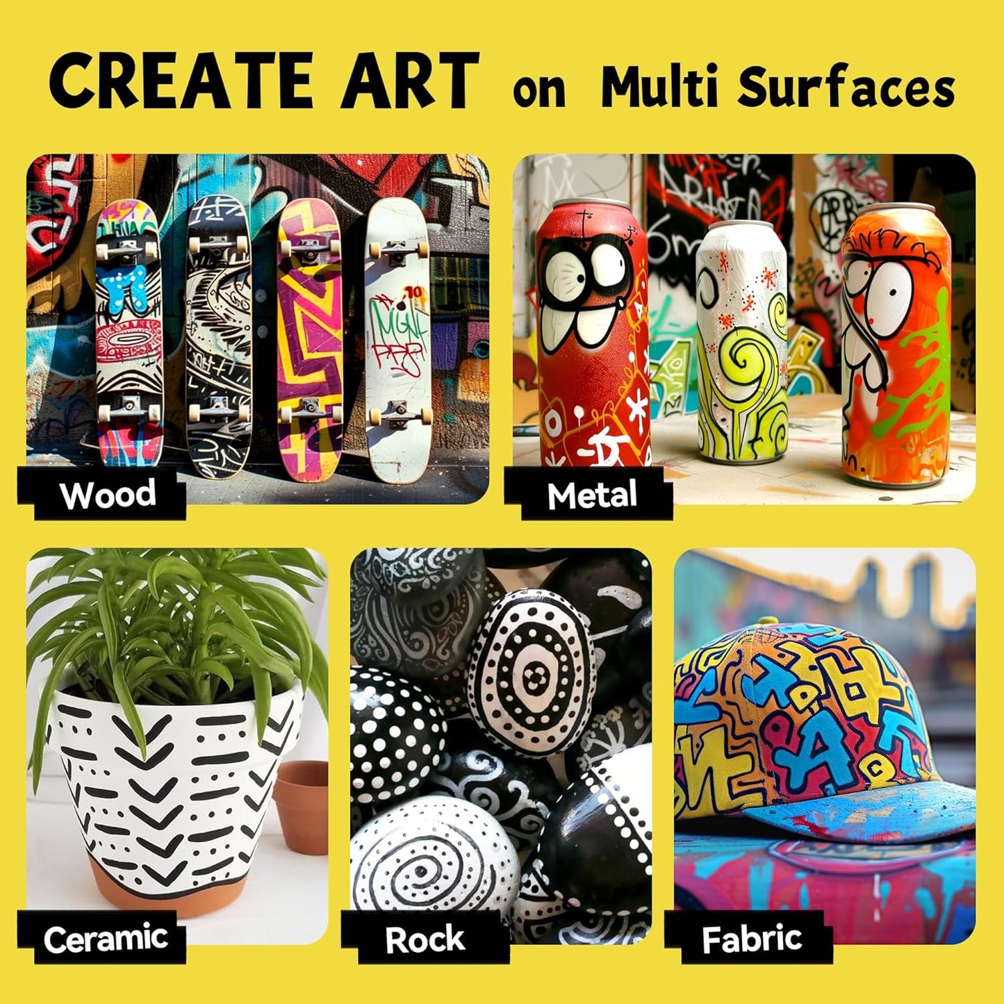 3 Jumbo Permanent Markers Silver, 15mm Thick Wide Tip, Large Acrylic Paint Markers for Rock Painting, Poster, Stone, Ceramic, Glass, Wood, Canvas