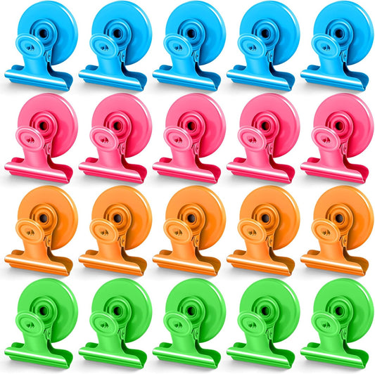20 Pack Refrigerator Magnetic Clips, Fridge Magnet Whiteboard Manget Heavy Duty, Teacher Classroom Must Haves, Strong Refrigerator Magnet Clips for Whiteboard, Locker Accessories, Fridge