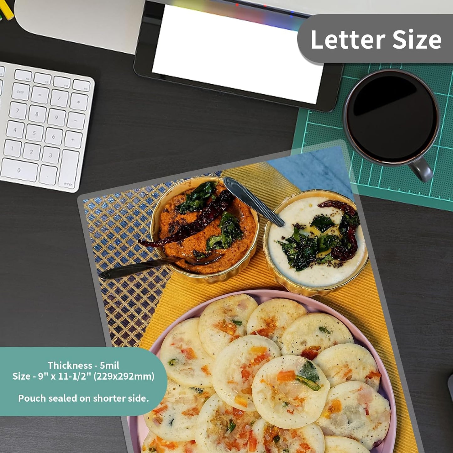 5 Mil Laminating Sheets 300 Packs, Thermal Laminating Pouches Holds 8.5" x 11" Sheets, Clear Laminator Plastic Paper 9 x 11.5 Inches - Rounded Corner Letter Size