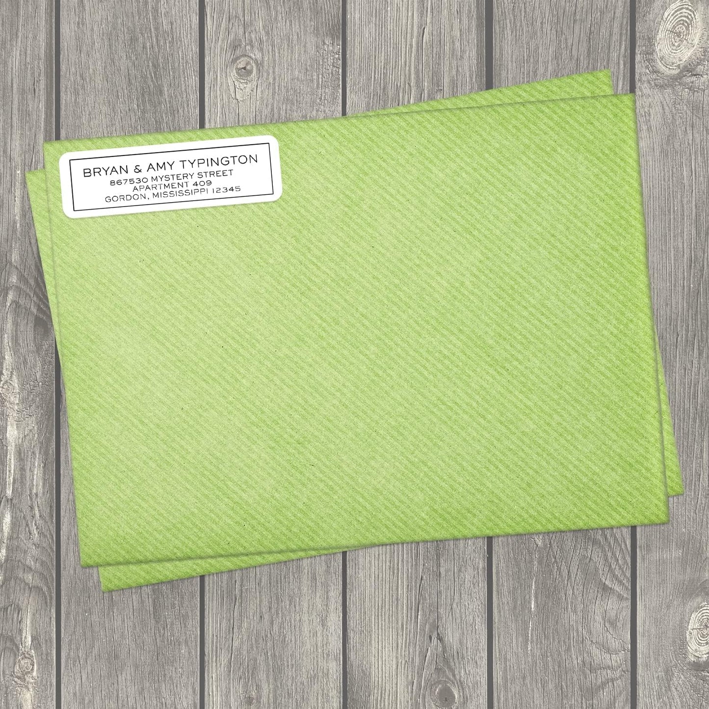 Simple Modern Outline Rolled Address Labels/Roll of 250 Square Box Personalized Address Labels/Designer Return Address Stickers in Elegant Plastic Dispenser