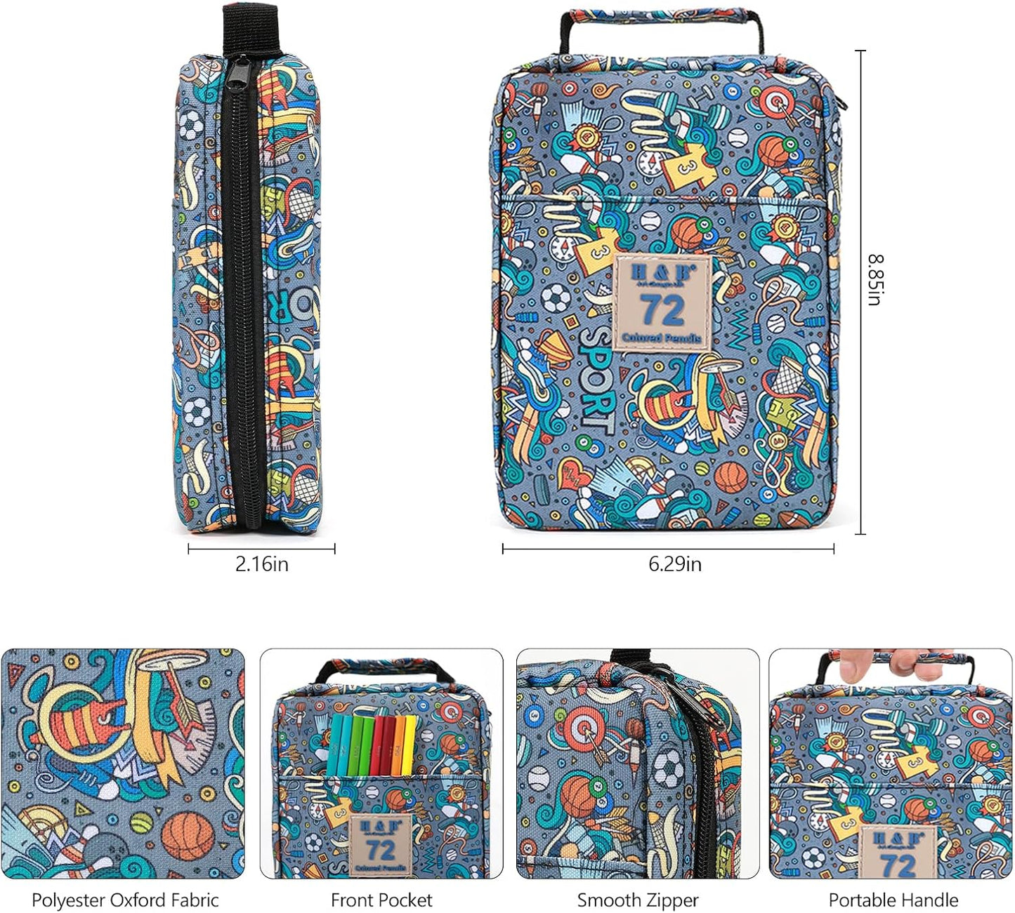 H & B Art Supplies, 72Pack Drawing Supplies for Adults, Drawing Kit with Drawing Book, Coloring Book, Oil-Based Coloured Pencils for Artists