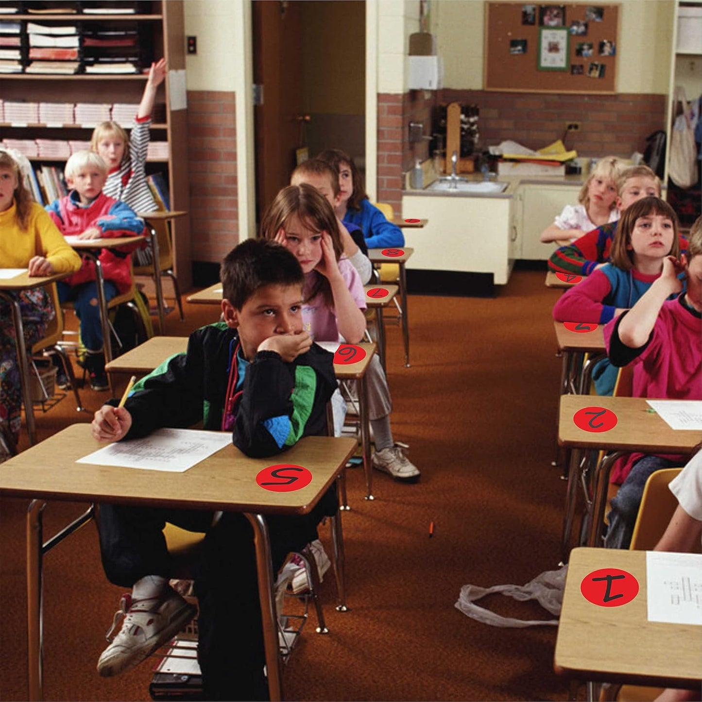 PARLAIM 3 Inch Round Permanent Adhesive Color Cod Dot Stickers,500 per Dispenser Box Roll dots Label Inventory Circle Stickers (Red)