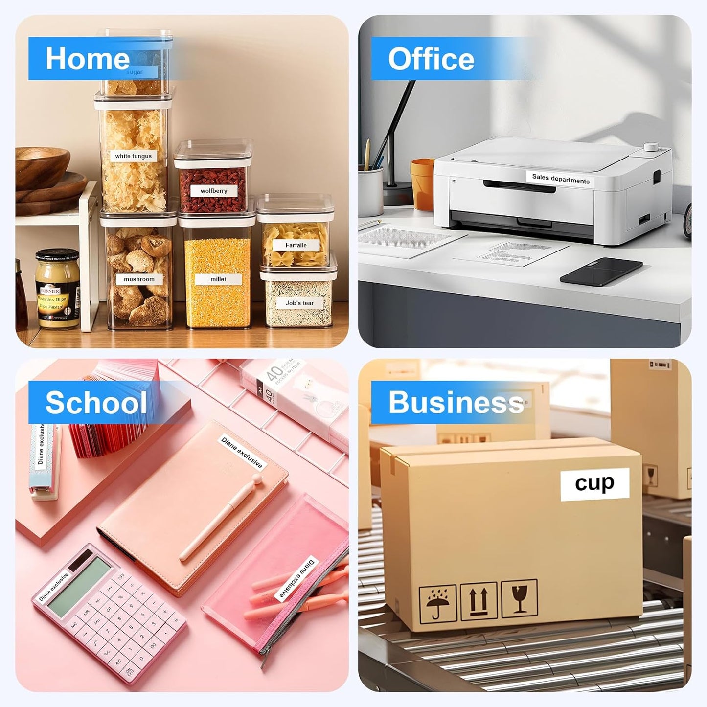 Label Orison TZe-131 Label Maker Tape Clear, Replacement for Brother P-Touch Label Tape Tz Tapes 12mm 0.47 Laminated for PT-D210 PT-D220 PT-H110, Black on Clear, 1/2''(12mm) x 26.2'(8m), 2PK