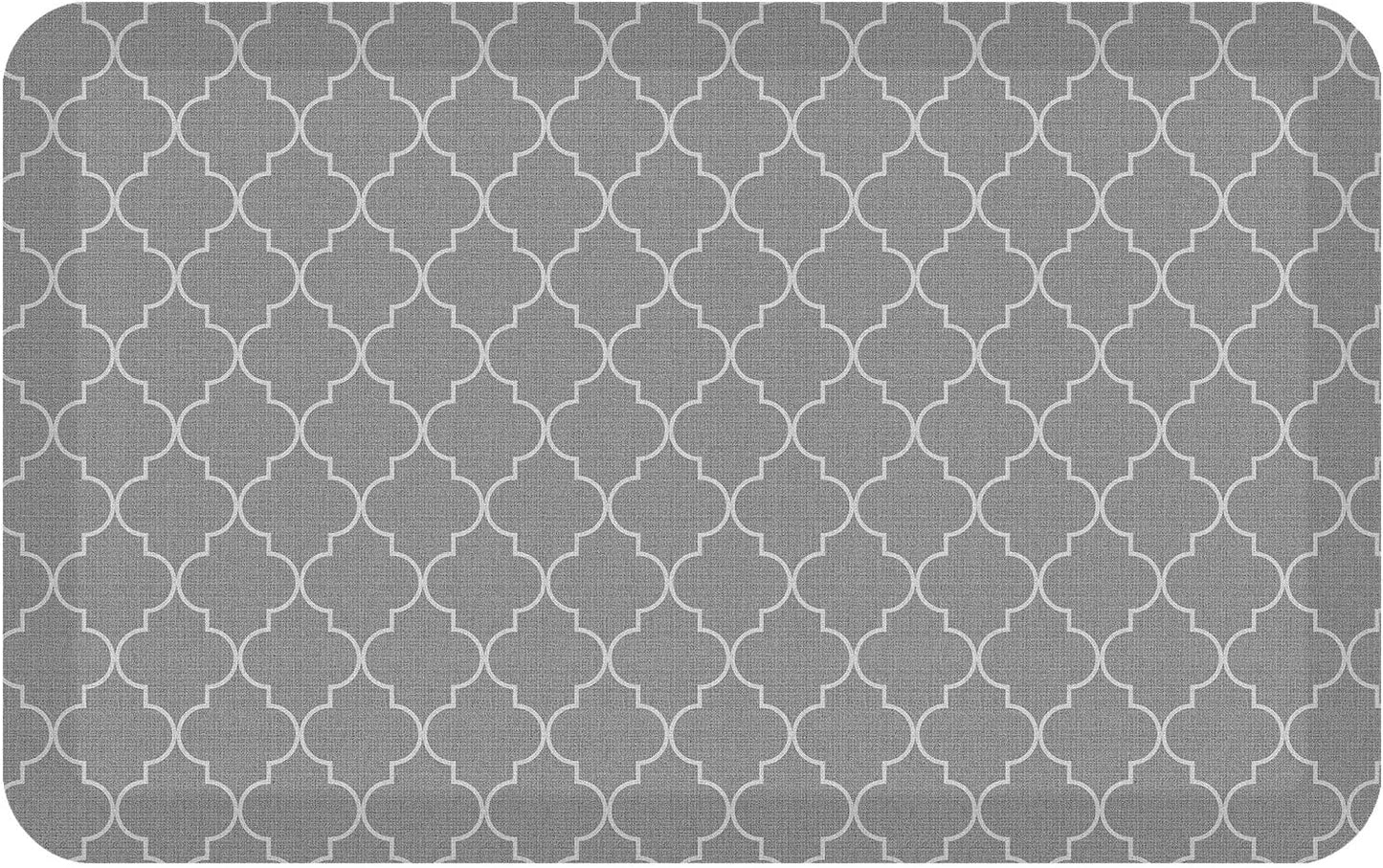 NewLife by GelPro Anti-Fatigue Designer Comfort Kitchen Floor Mat, 20x32”, Trellis Grey Resistant Surface with 3/4” Thick Ergo-Foam Core for Health and Wellness