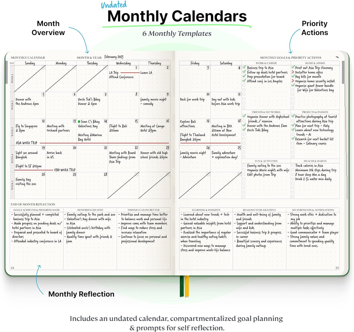 Purpose Planner B5 Undated Monthly Weekly Daily Productivity Journal 2024 Life Health Goal Setting Business Tool for Professionals Moms Academic Student Organizer Notebook (7.5”x9.8” Black Softcover)
