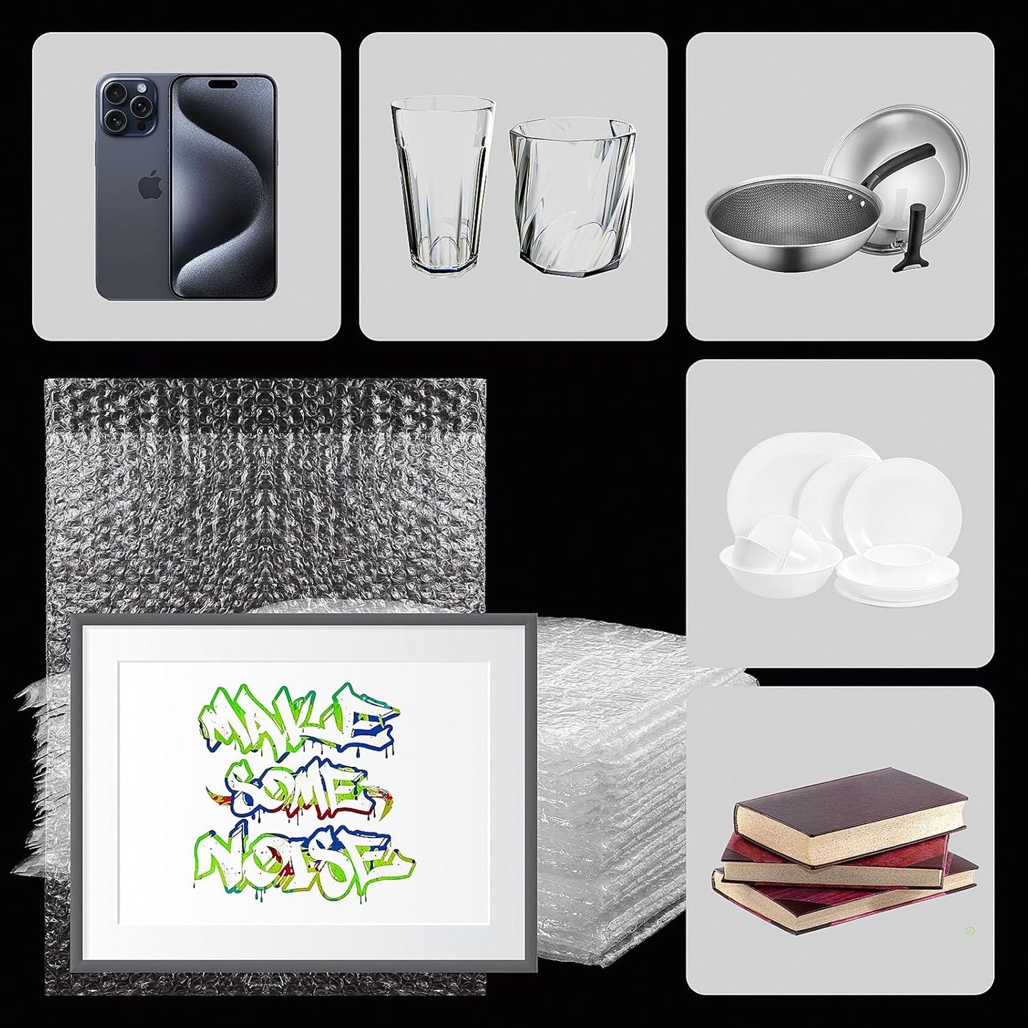 100PCS Clear Bubble Pouches Wrap Bags, 8 x 12 Inch Bubble Out Bag Pouch for Packing & Shipping, Double Layer Bubble Cushion Wrap Bags Protective Bubble Pouches Bags for Moving and Storage