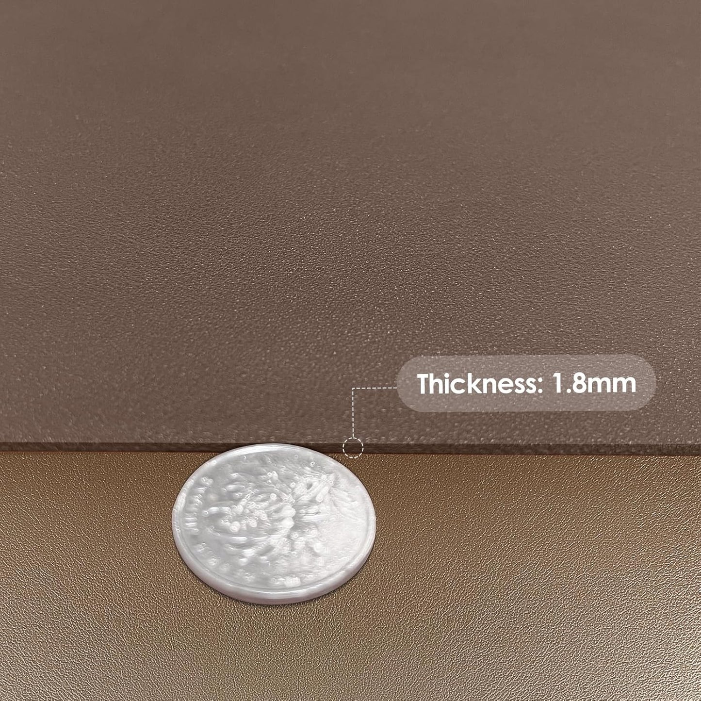 Leather Table Cover,1.8mm Thick,42x60 Inch Table Protector,Table Protector for Dining Room Table,Dining Table Cover,Table Cover Protector,Wood Table Protector(Mud Color+Champagne Gold,42x60)