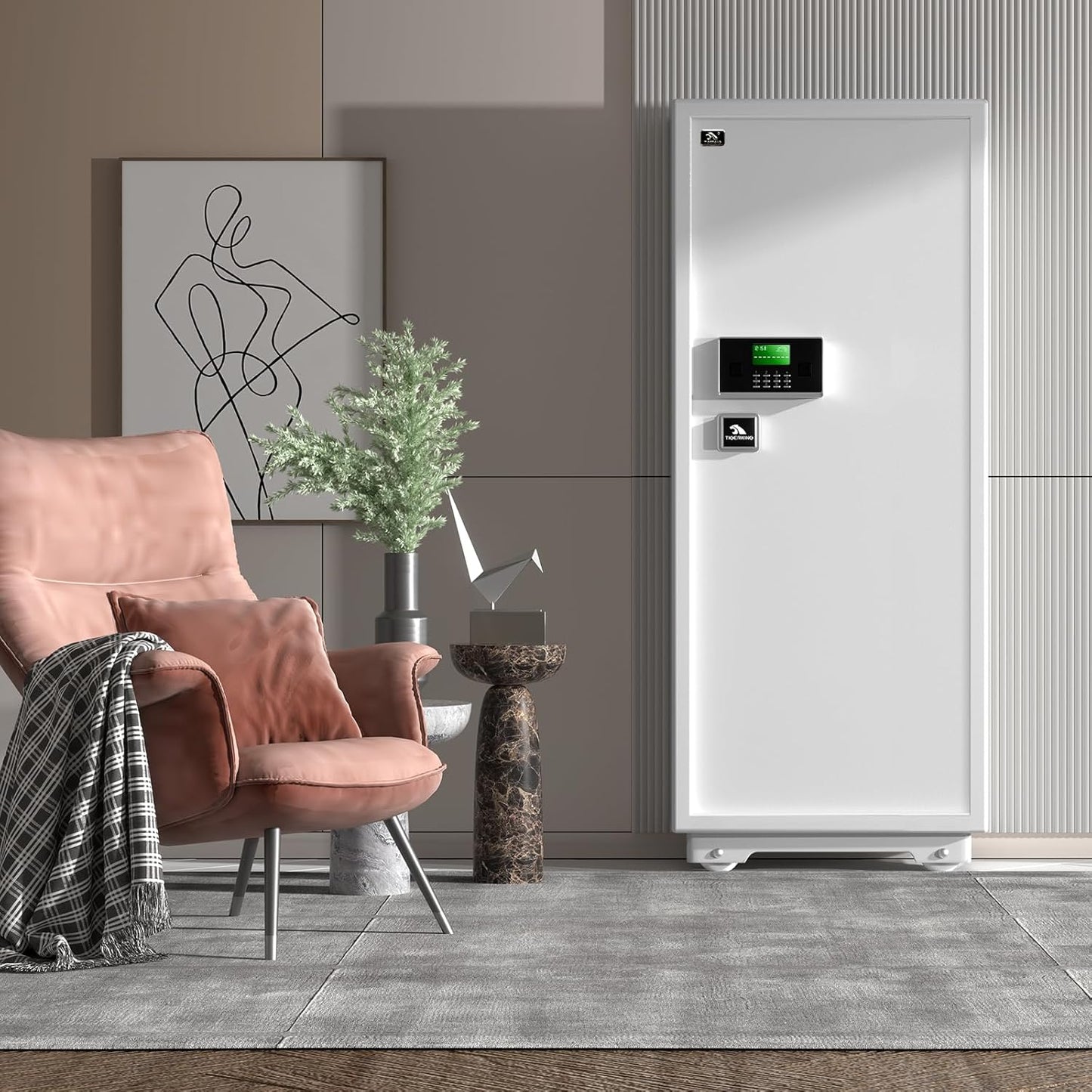 Extra Large Safe - TIGERKING 17.6 Cubic Feet Big Safes Box with Double Safety Key Lock & Separate Lock Box. Heavy Duty Large Home Safe wth 3 Removable Shelves, Perfect for Home, Hotel, Office, Garage