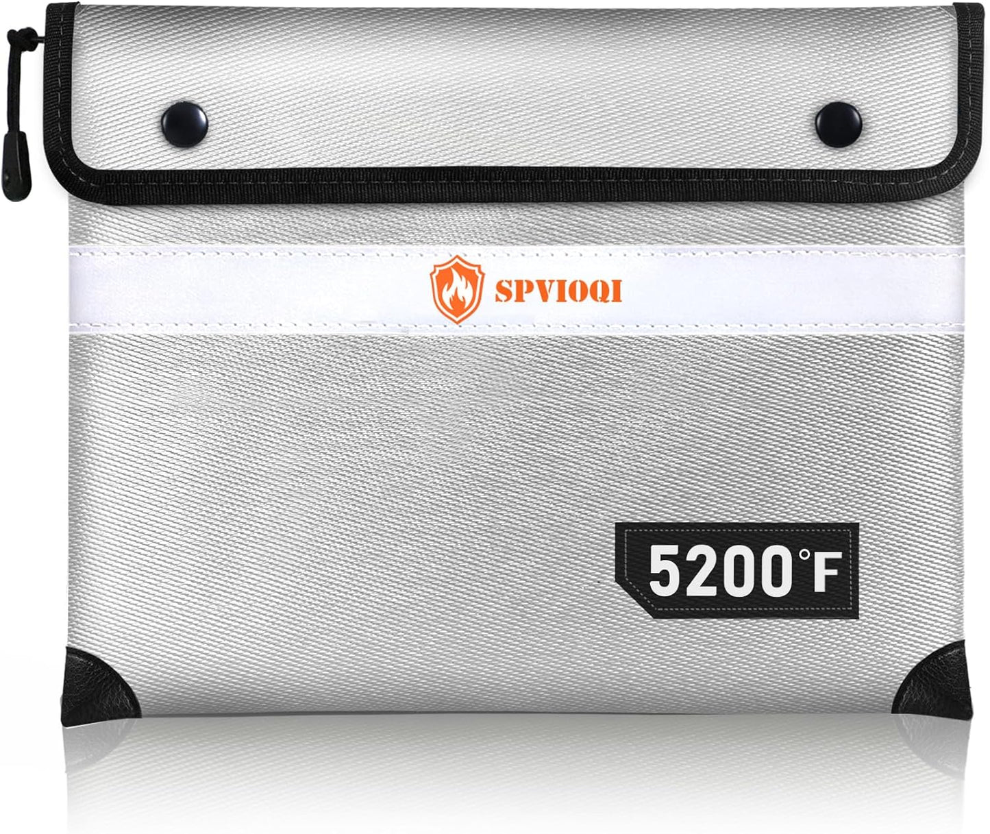 Upgraded Fireproof Document Bag 5200°F, 14.2” X 11” Waterproof Fireproof Bag with Zipper, 8 Layers of Heat Insulated Materials, Fireproof Money Bag for Cash, Important Documents and Valuables fire bag