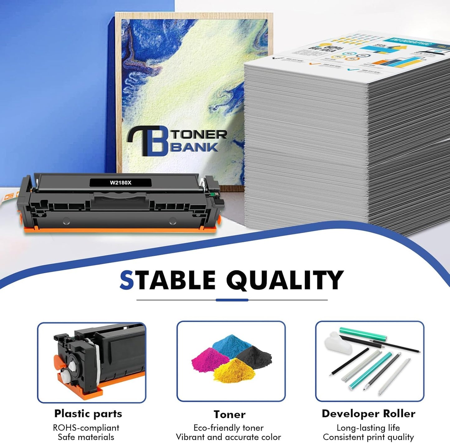 218X 218A Toner Cartridges 4 Pack High Yield with Chip 3201dw 3301fdw Compatible Replacement for HP 218X 218A Color Laserjet Pro MFP 3301cdw 3301sdw Printer Ink Set W2180X (Black Cyan Yellow Magenta)