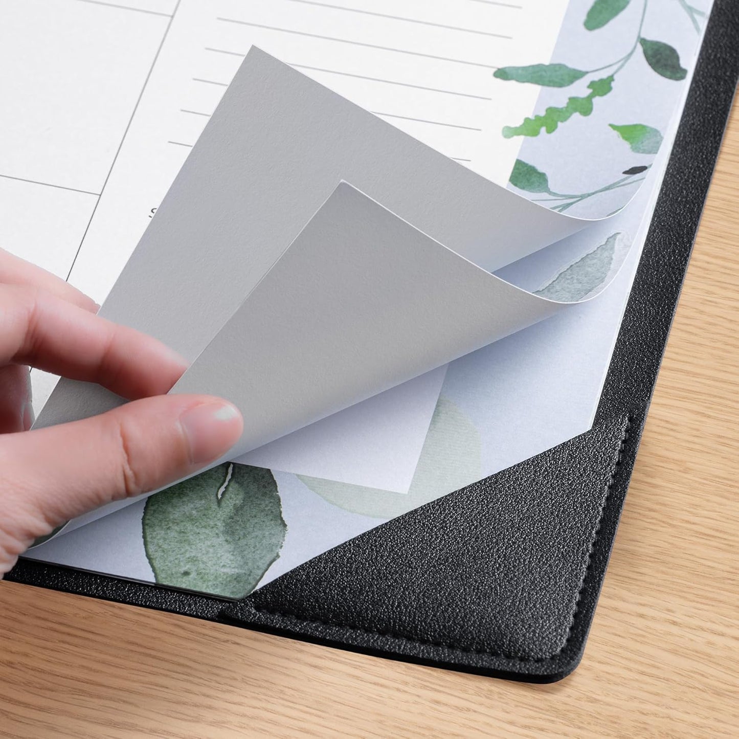 Cabbrix Desk Calendar 2025-2026 with Desktop Mat, 21" x 16.5" Large Desk Calendar July 2025 to December 2026, 18 Months Calendar for Home Office School Planning, Greenery