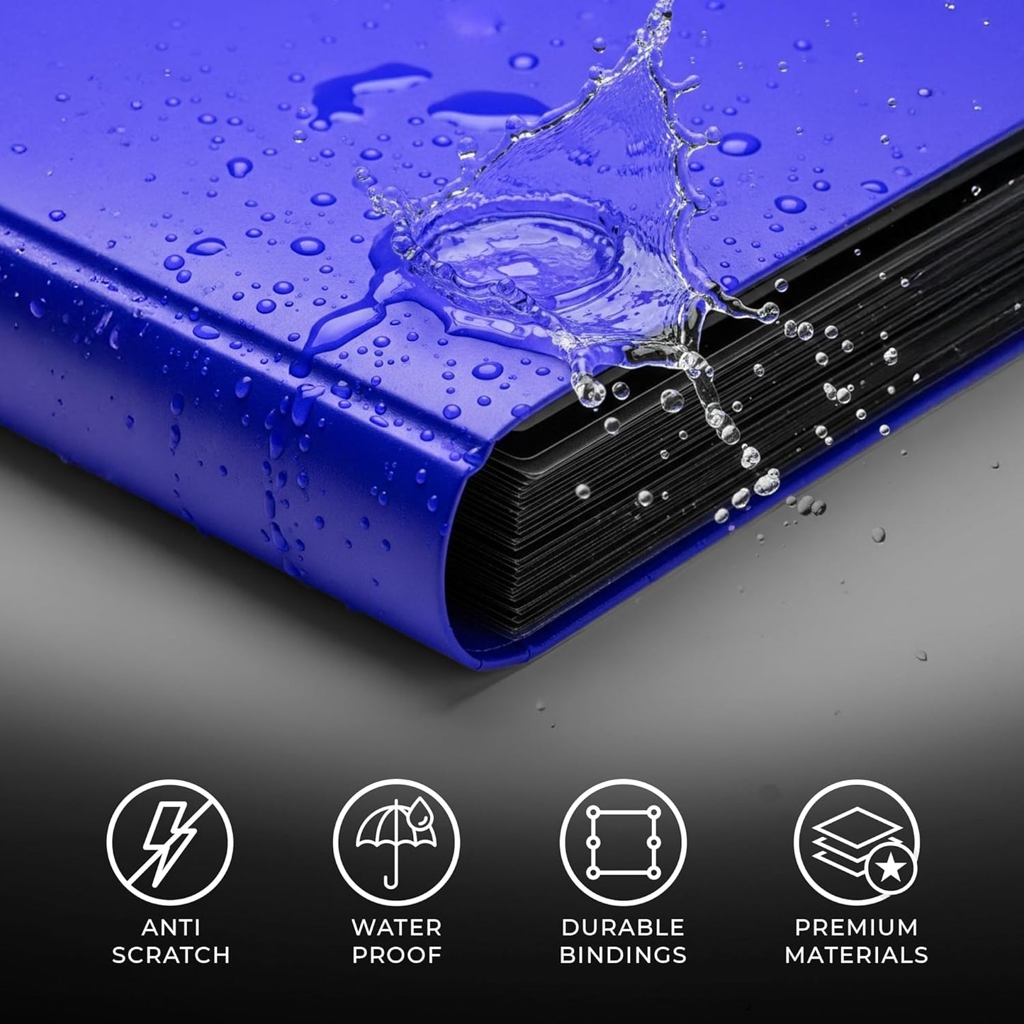 Trading Card Binder Pro-Folio – 9 Pocket Binder - Side-Loading Album, Durable & Acid-Free Storage for Pokémon, YuGiOh, MTG, TCG, Game & Sports Cards, Blue