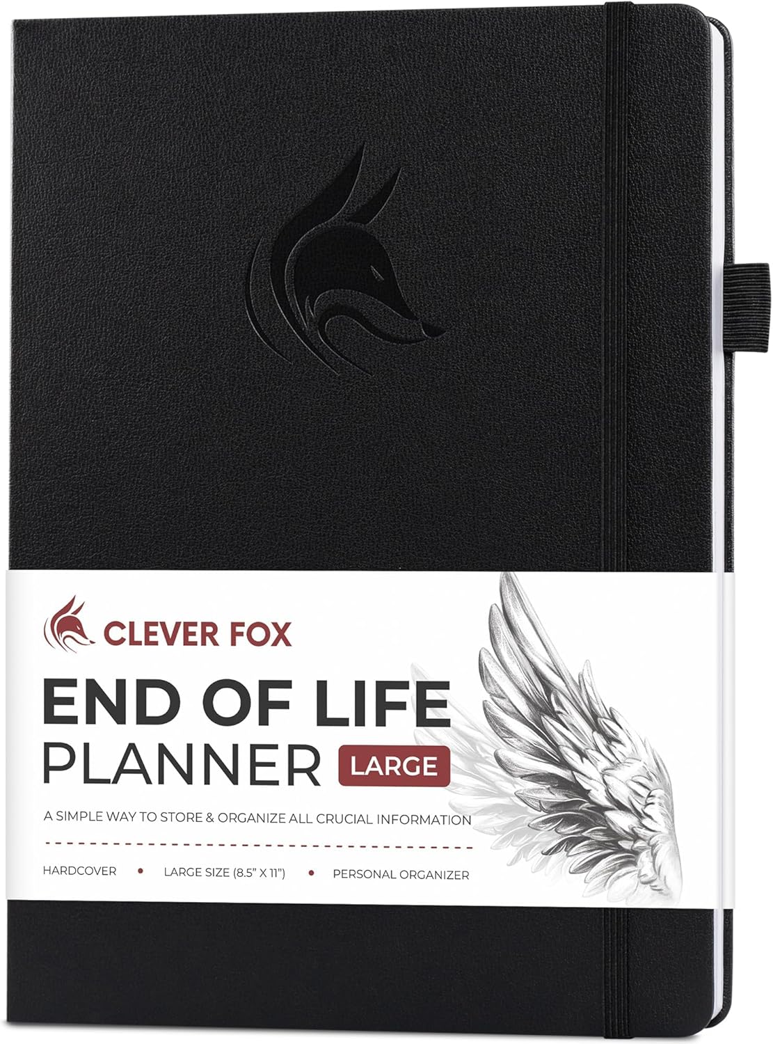 Clever Fox End of Life Planner – Final Arrangements Organizer for Beneficiary, Will Preparation, Last Wishes & Funeral Planning, A4 (Black)