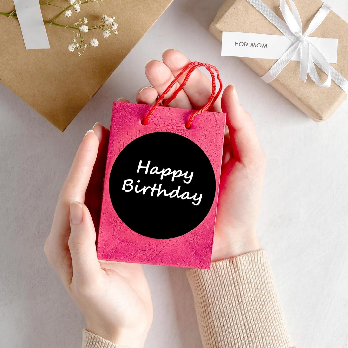 PARLAIM 3" Diameter Round Black Color Coding Sticker, 4 Rolls 2000PCS Circle Dot Label,Permanent for Inventory Box Labeling