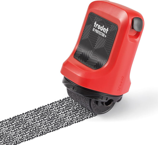 Trodat ID Protector+ Ink Roller – Identity Theft Protection Roller Stamp with Integrated Box & Letter Opener (3-in-1)