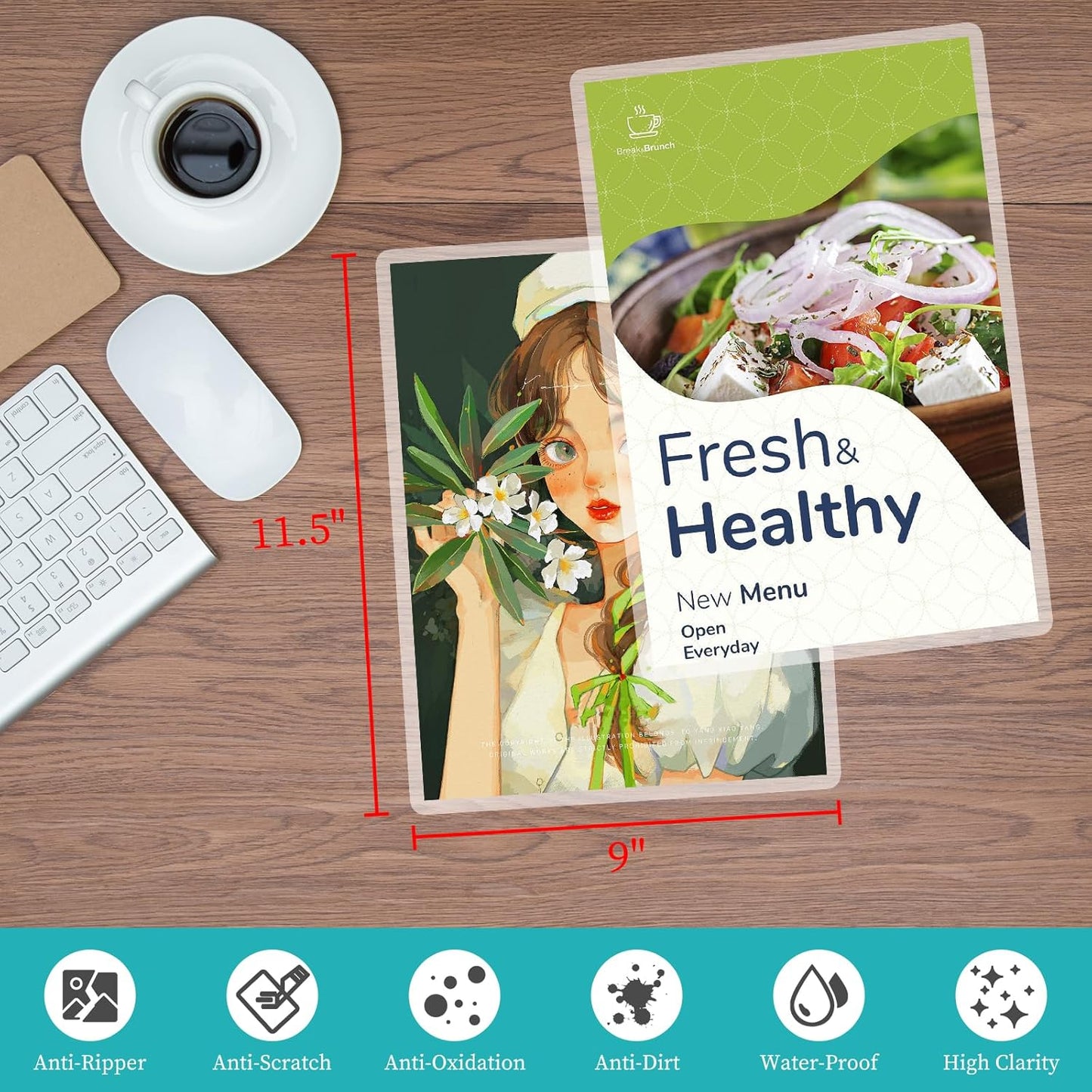 3 Mil Laminating Sheet 500 Pack, Clear 9 x 11.5 Inch Thermal Laminating Pouches for Thermal Laminator, Holds 8.5 x 11 Inch Letter Size Lamination Sheets, Water-Proof Laminating Paper