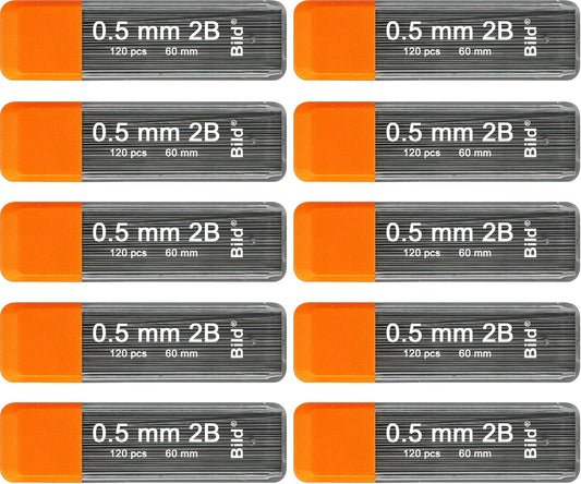 Bild Premium 1200 leads of 0.5mm 2B Mechanical Pencil Lead Refills (2B Mega, 0.5 mm)