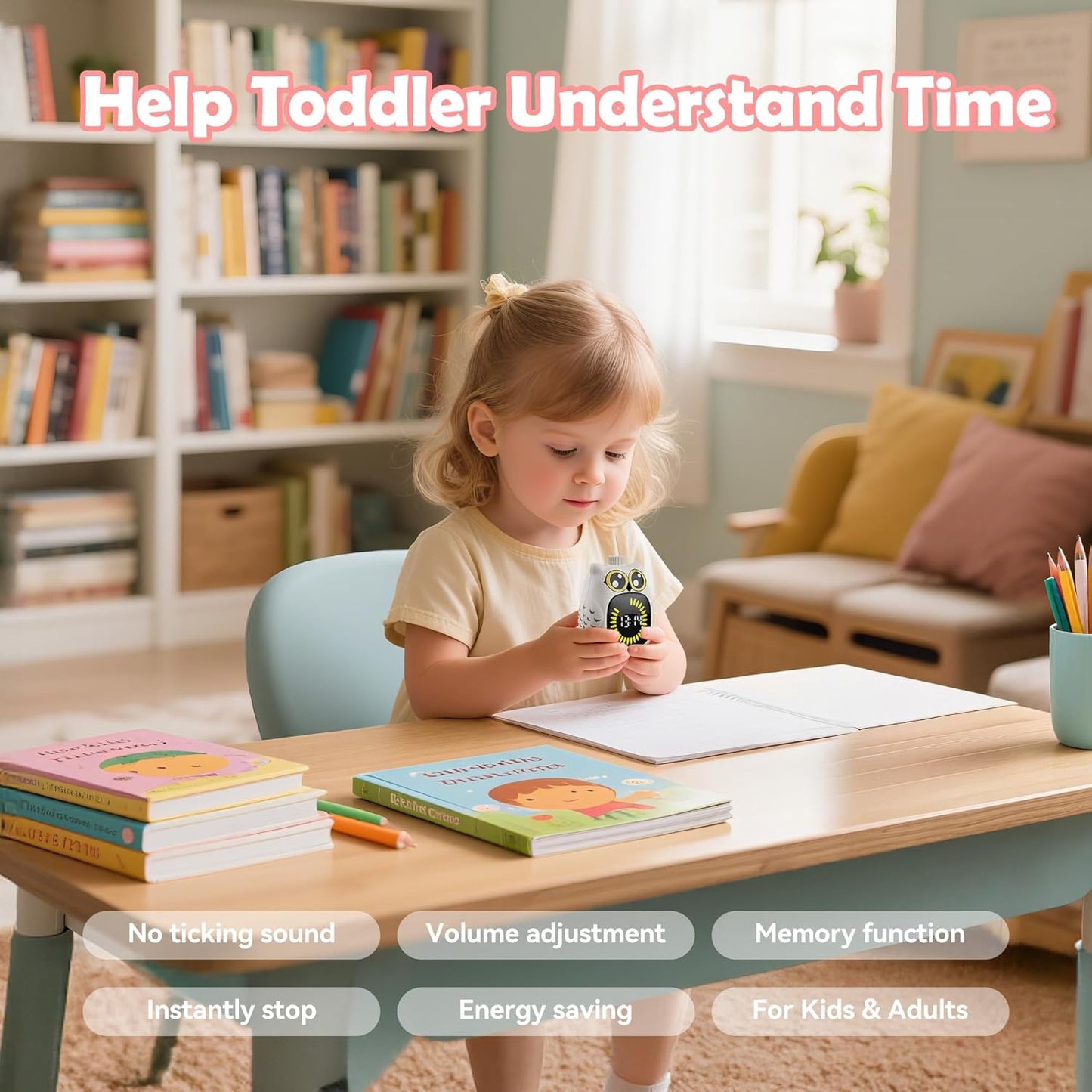 99-Minute Digital Visual Timer for Kids - Silent Countdown Timer for Classroom, Kitchen, Work, ADHD & Time Management | Back to School Gift