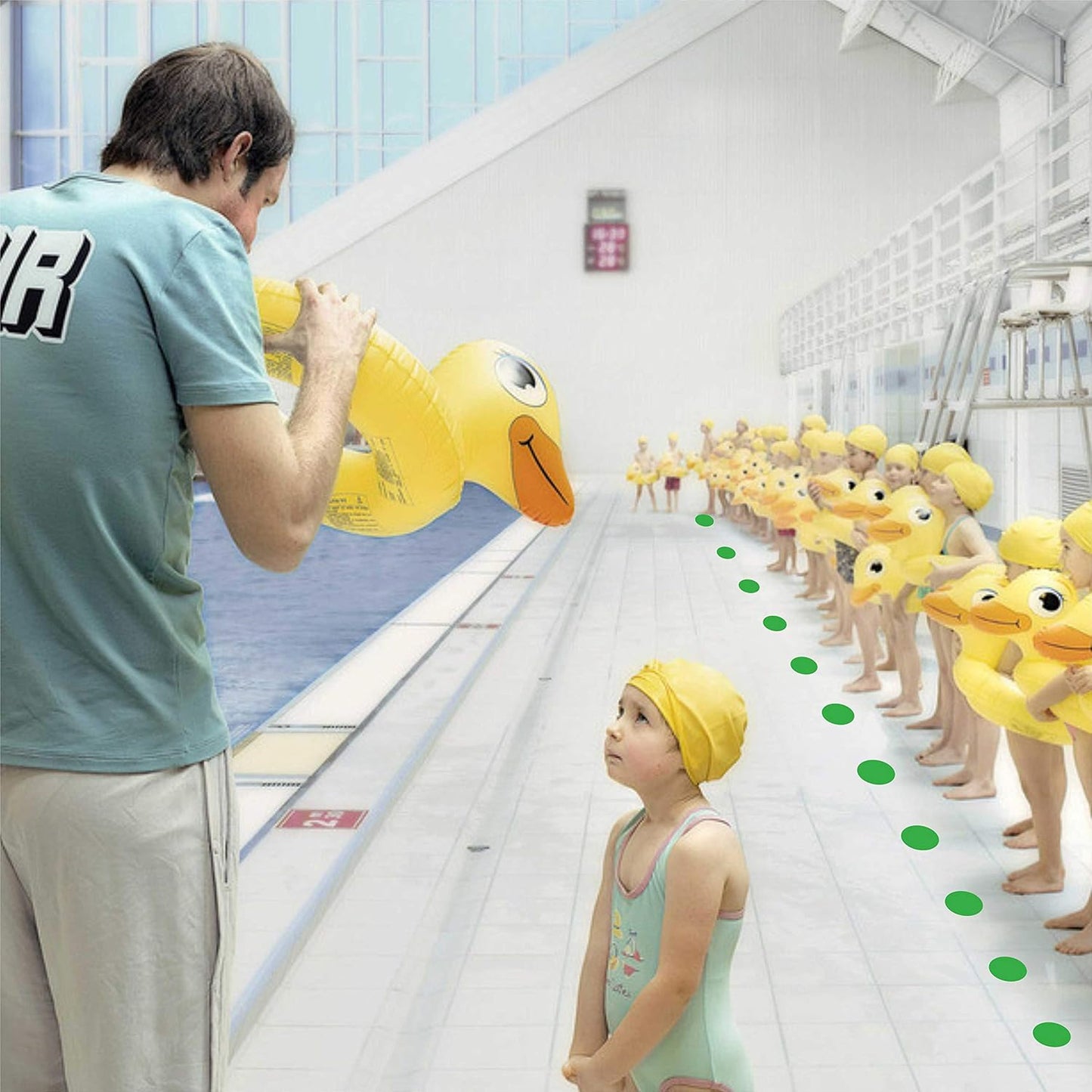 PARLAIM 3 Inch Round Permanent Adhesive Color-Code Dot Stickers,500 per Roll dots Label Dispenser Box,Iventory Circle Stickers (Dark Green)