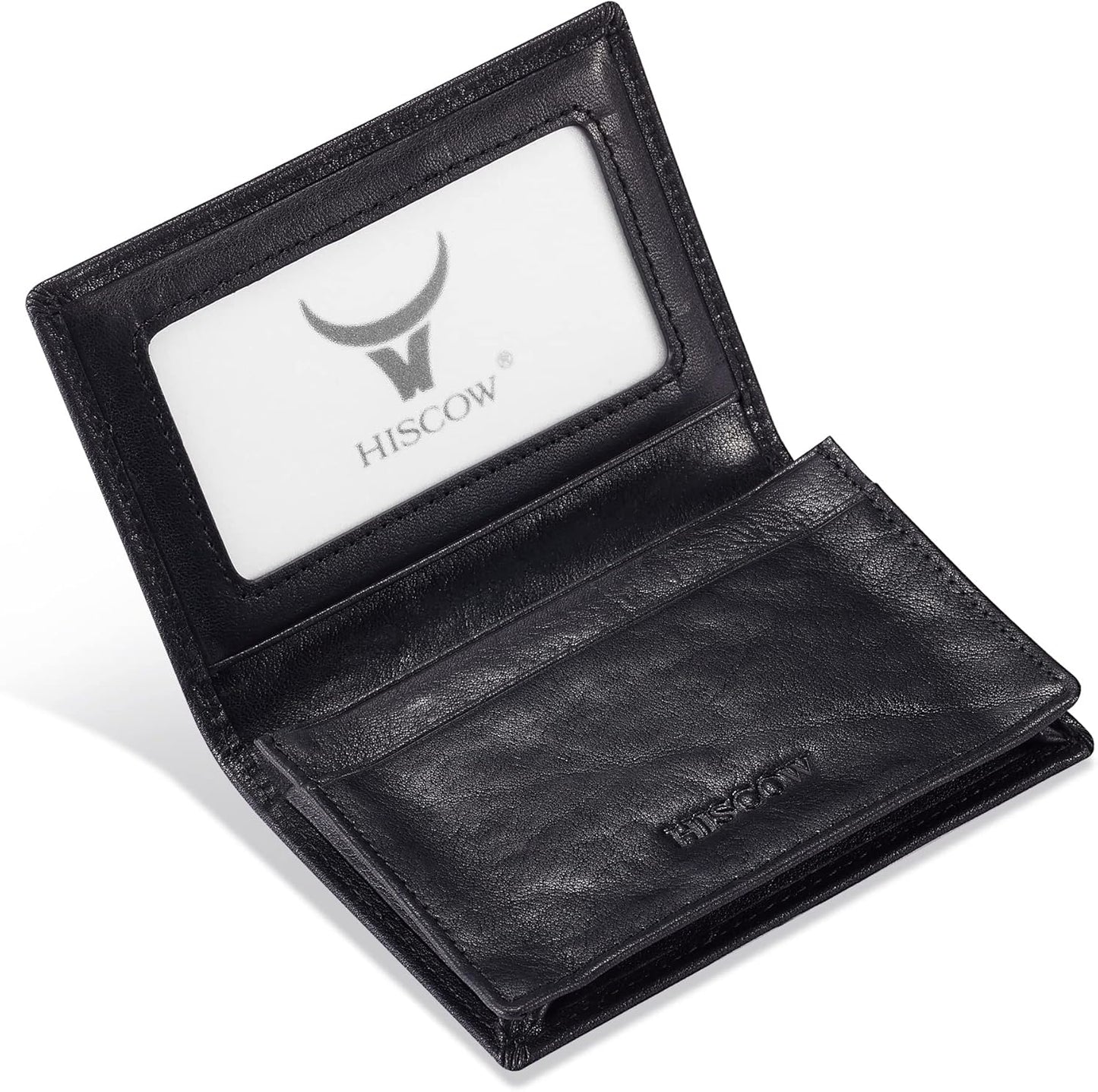 Leather Business Card Case Holder for Men & Women, Italian Calfskin