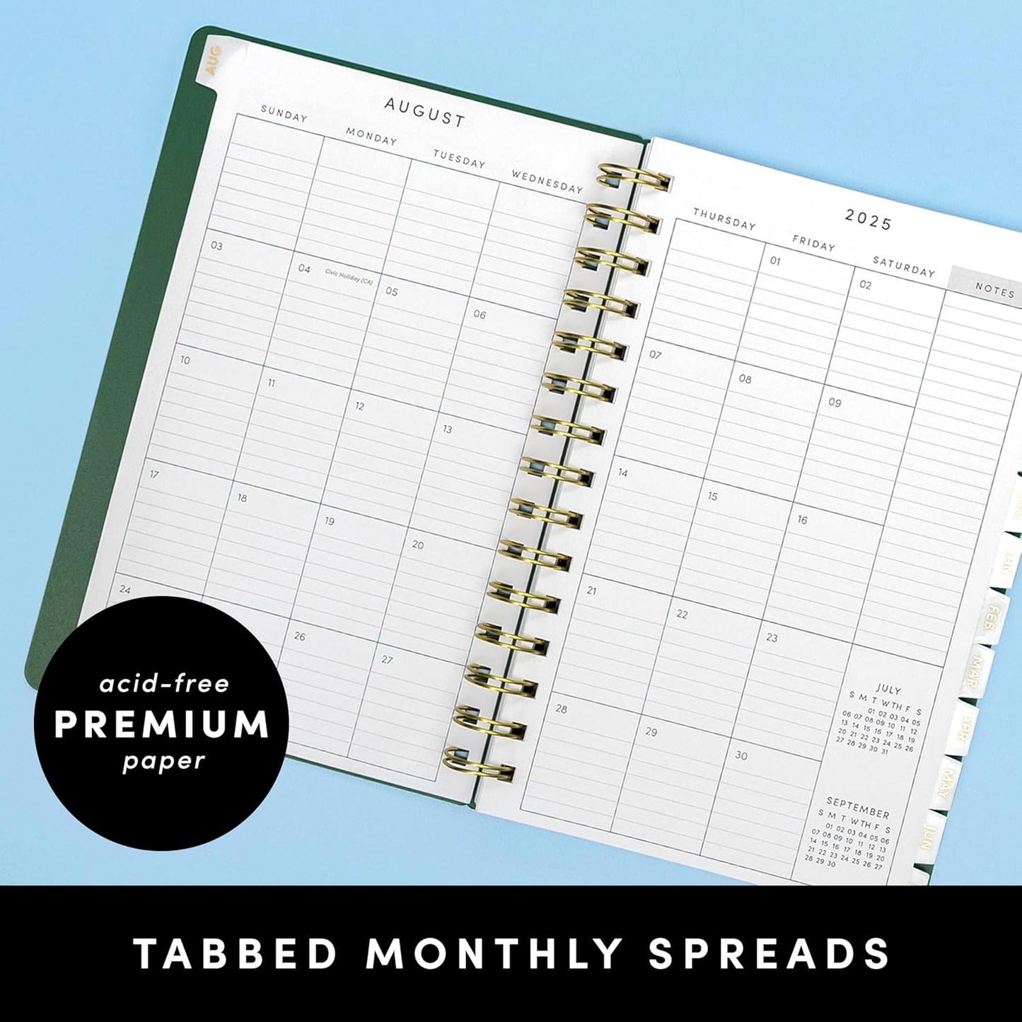 PAPERAGE 17 Month Academic Planner 2025-2026, Weekly & Monthly Spreads, August 2025 - December 2026, Small (5 in x 8 in), Lavender