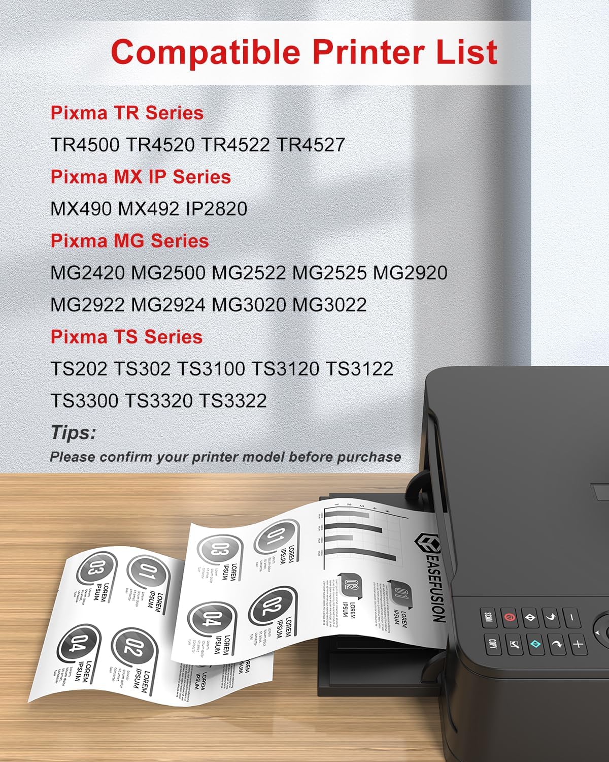 245XL Ink Cartridges Replacement for Canon 245XL Black Ink Cartridges 245 XL PG-245 PG-245XL for Canon Pixma MX490 MX492 MG2522 TR4520 TS3322 TS202 MG2500 TS3122 TR4500 Printer Ink 245
