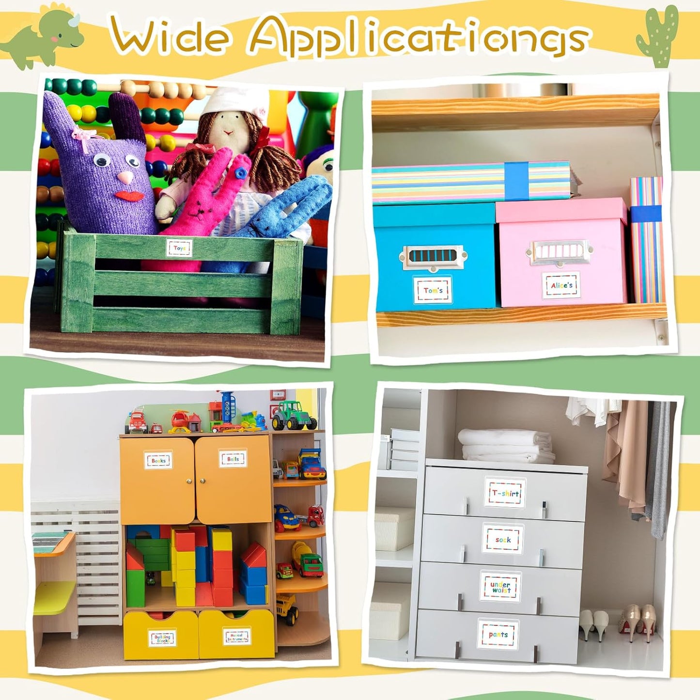 Jeyiour 100 Pcs Label Holders Adhesive Nameplate Pockets Storage Bin Labels Index Card Holder Shelf Plastic Peel Stick for Classroom Supermarket Bookshelf Library Student Box Drawer (3.6 x 5 Inch)