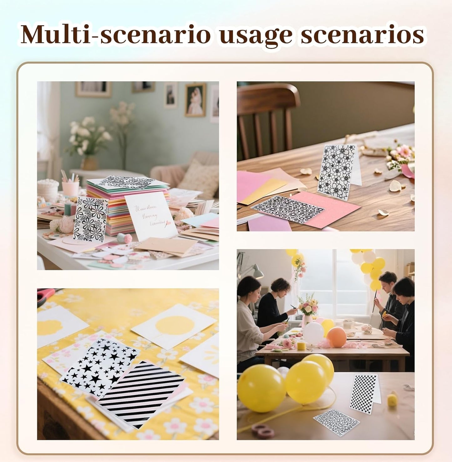 8 Pcs Embossing Folders,Embossing Folders for Card Making,Plastic Paper Card Stencils for Crafts Scrapbook Photo Album DIY,"5.8 x 4.1"(Elegant Style）