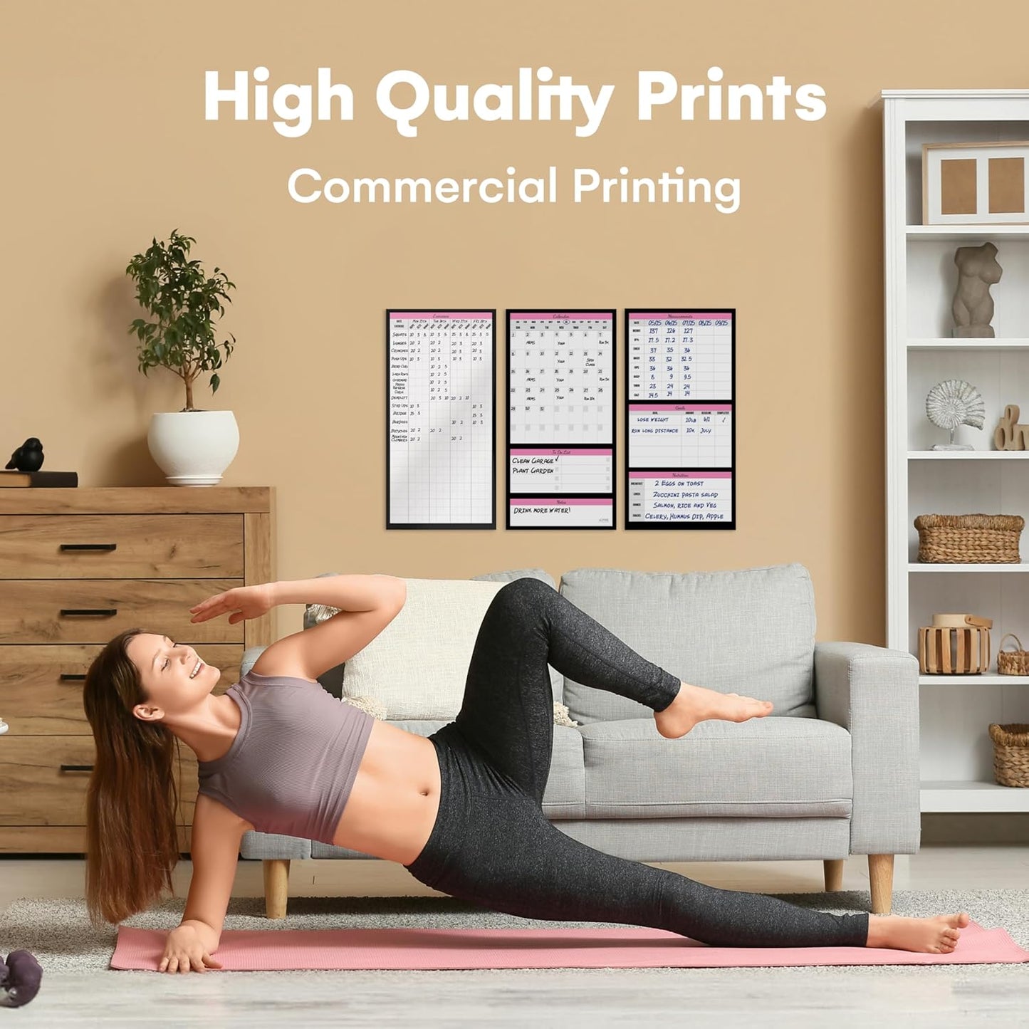 Weekly Planner Pad - Notepad Scheduling System - Dry Erase Board, Task List, and Calendar - Planning Poster for Time Management, Workout, Exercise, and Weight Loss - Expandable Desk Notepad