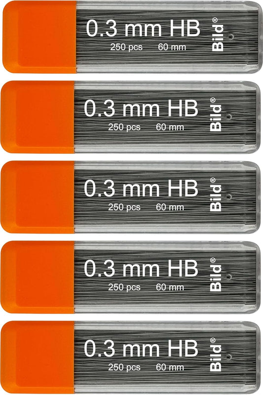 Bild Premium 1250 Leads of 0.3 mm HB Mechanical Pencil Lead Refills (HB Mega, 0.3 mm)