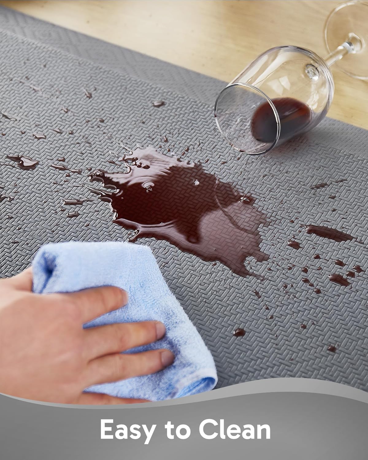 Ophanie Kitchen mats for Floor, Kitchen Rugs, Anti Fatigue Standing Cushioned Mat, Waterproof, Comfort Ergonomic mat for Office, Home, Sink, 9/10 inch Thick Memory Foam 20x32 Grey Non-Slip Bottom