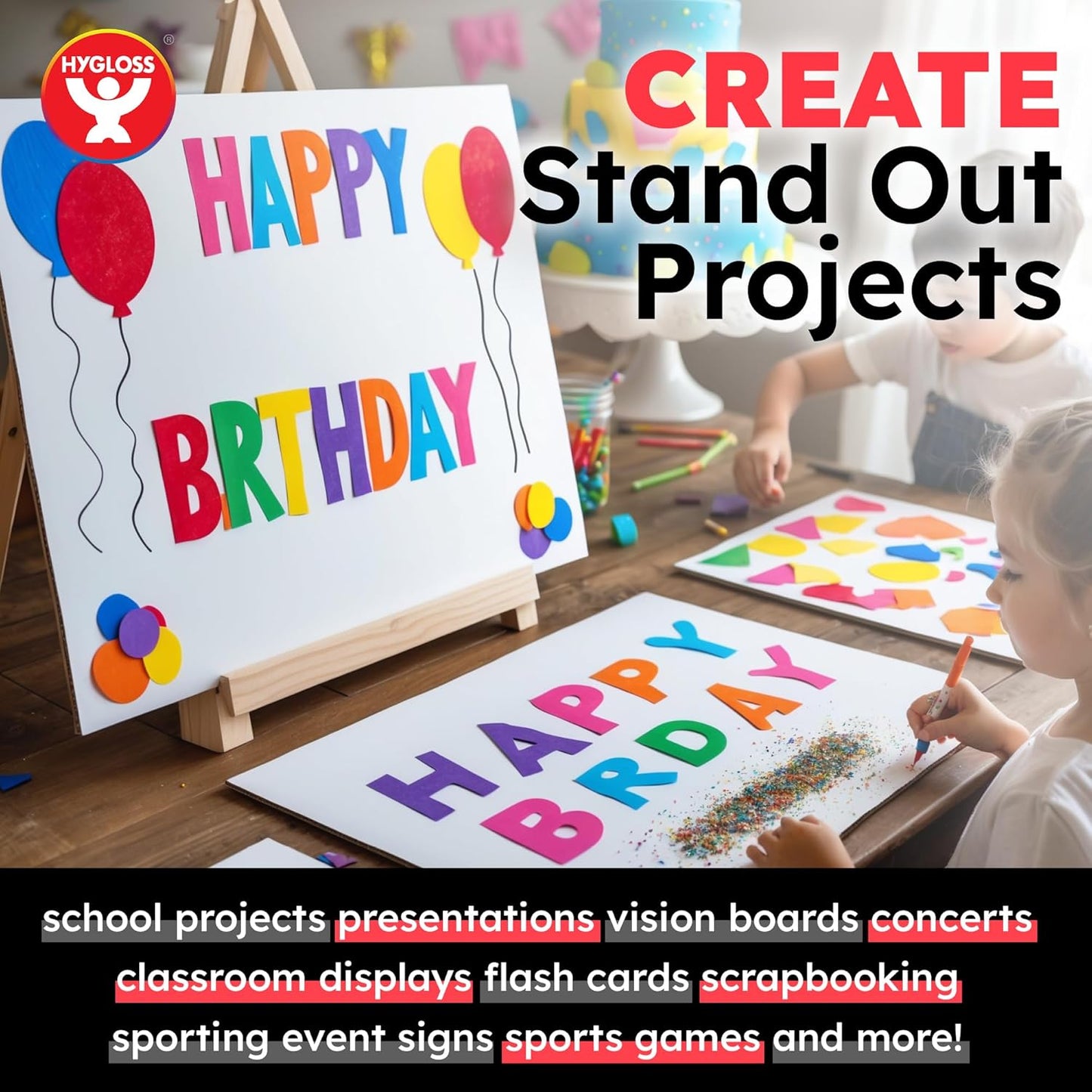 Hygloss Large Poster Board 22x28 - 100 Poster Boards Bulk Pack - 10 Pt. Thickness White Poster Board Paper for Projects, Presentations, Displays, Signs, Crafts - Blank Posterboard Multipack 22" x 28"