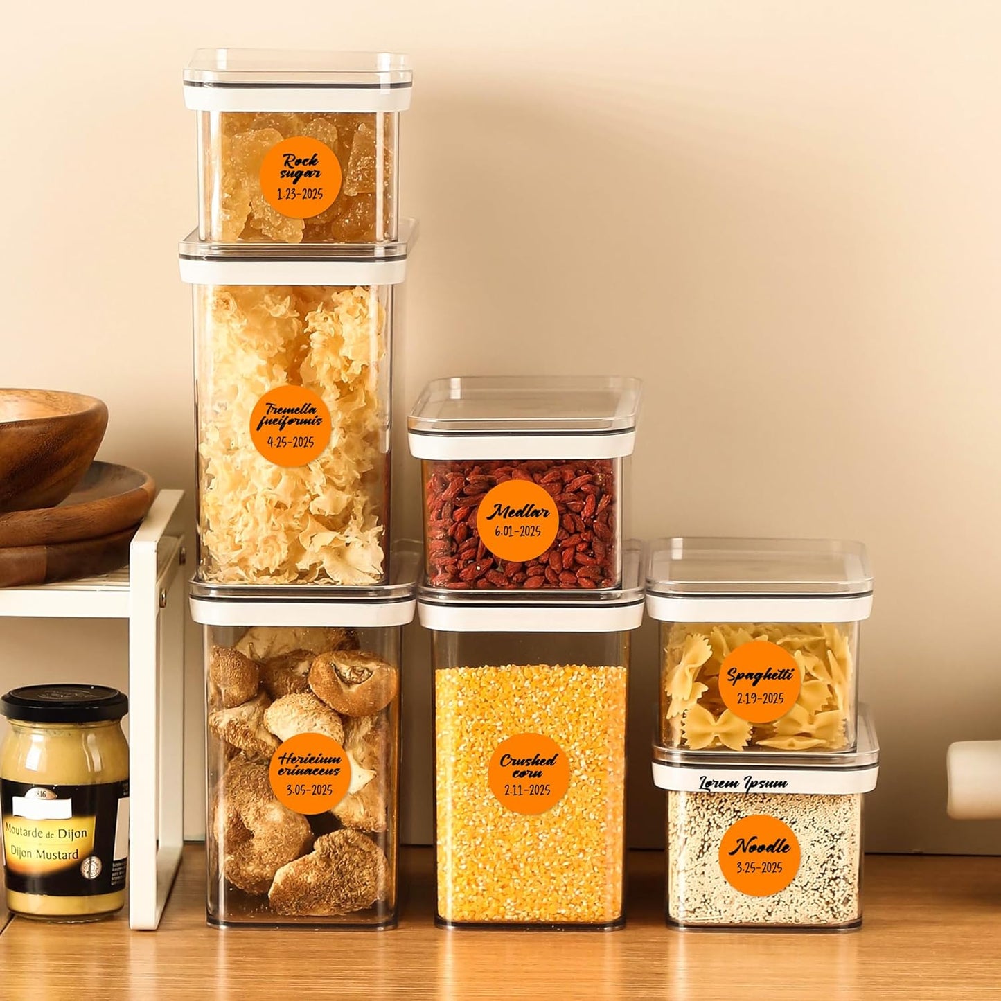 PARLAIM 1 inch Round Orange Dot Sticker,720PCS Permanent Adhesive Color Code Circle Sticker Labels for Office Classroom Garage Sale