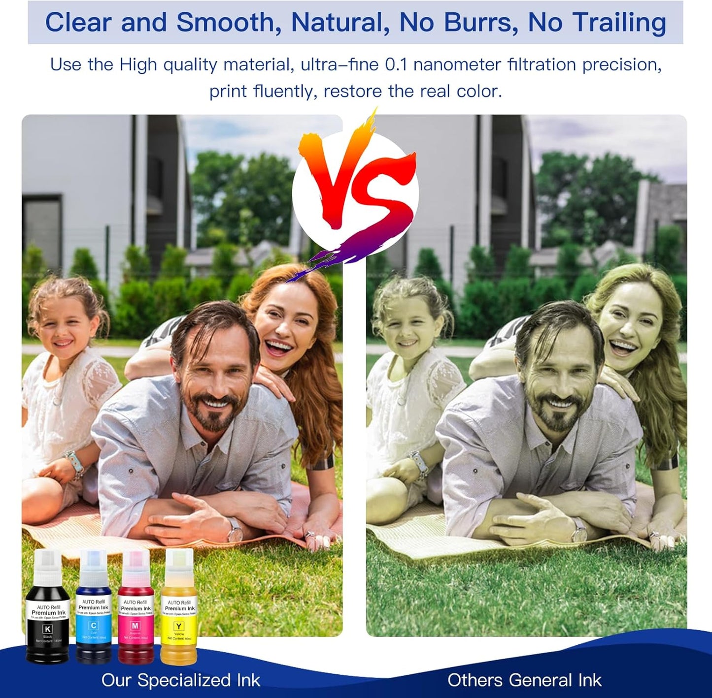 542 Ink Refill Bottles for EcoTank Pro ET-16600, ET-5150, ET-5170, ET-5180, ET-5800, ET-5850, ET-5880, ET-16650, Workforce ST-C8000, ST-C8090（BK C M Y）