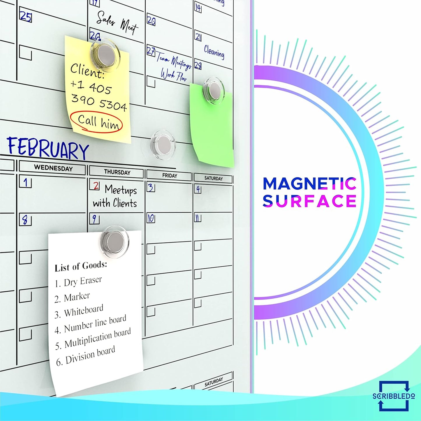 Glass Whiteboard Calendar 34x46” Quarterly Planner White Board Dry Erase Board 3 Month for Wall Glass Whiteboard Home Office Large Wall Calendar 2025 & Marker Tray