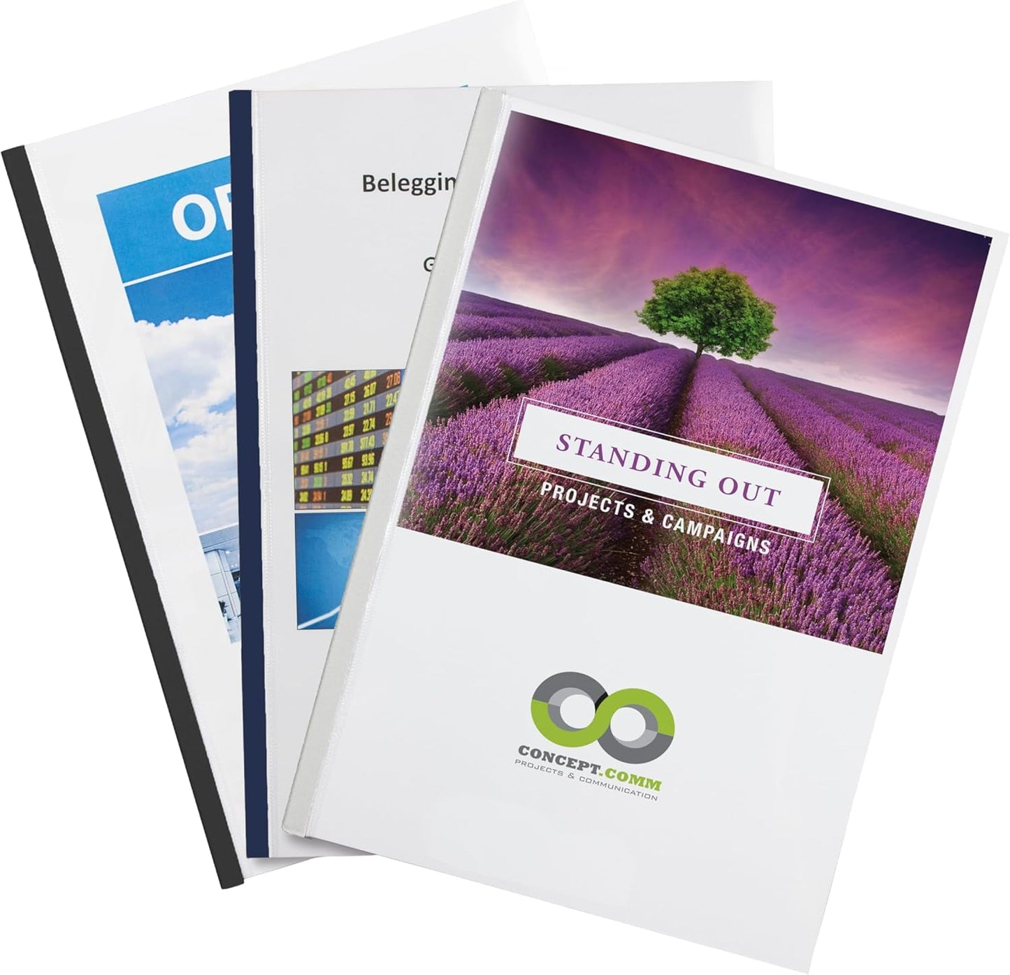 Thermal Binding Clear Covers with Steel Spine –for Thermal Binding Machines – Formerly Unibind – Used in Real Estate, Education and Various Businesses (Azur, 100 Sheets Max - 66/Box)