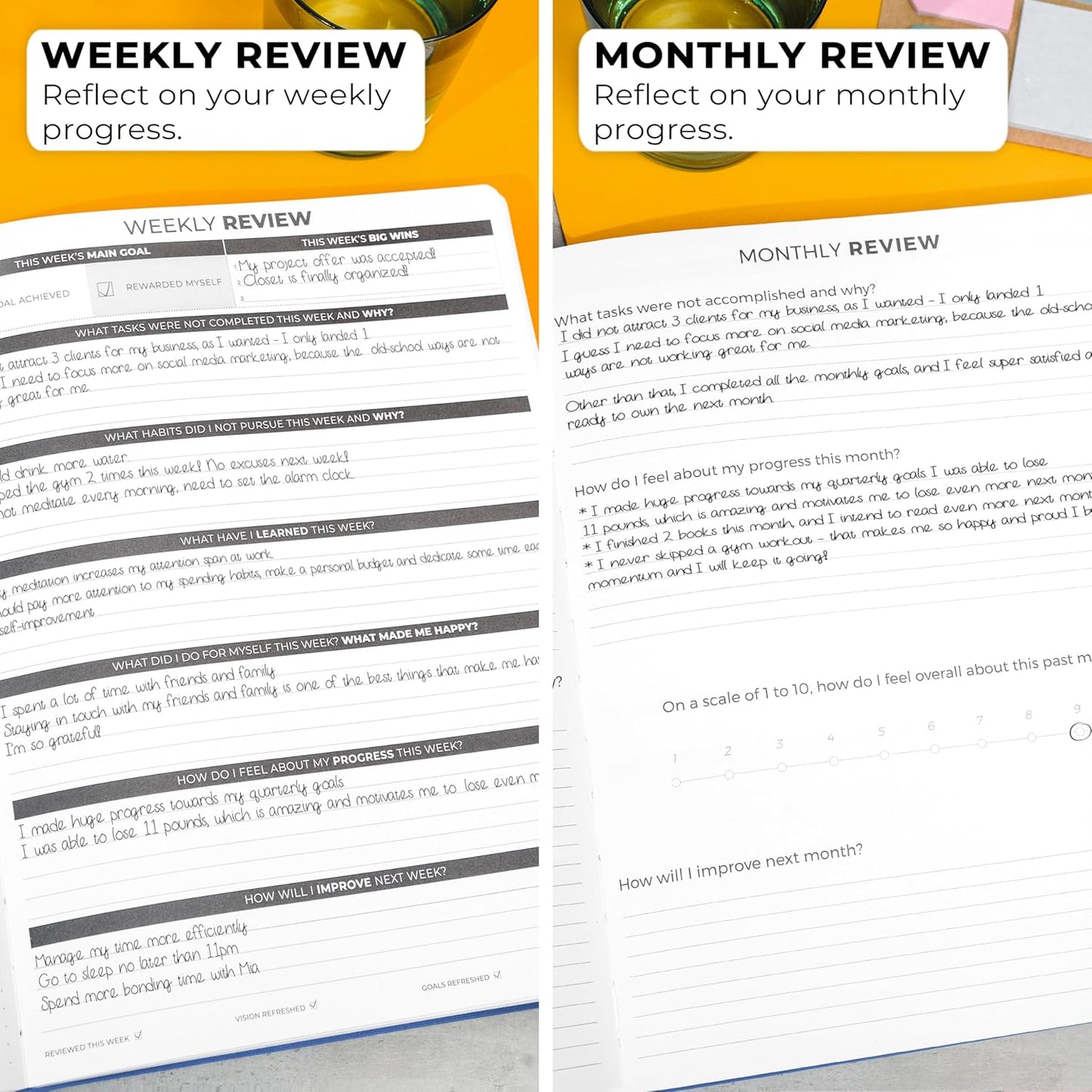 Clever Fox Planner Daily PRO - 8.5 x 11" A4 Size Daily Life Planner and Gratitude Journal to Increase Productivity, Time Management and Hit Your Goals - Undated - Lasts 3 Months (Mystic Blue)