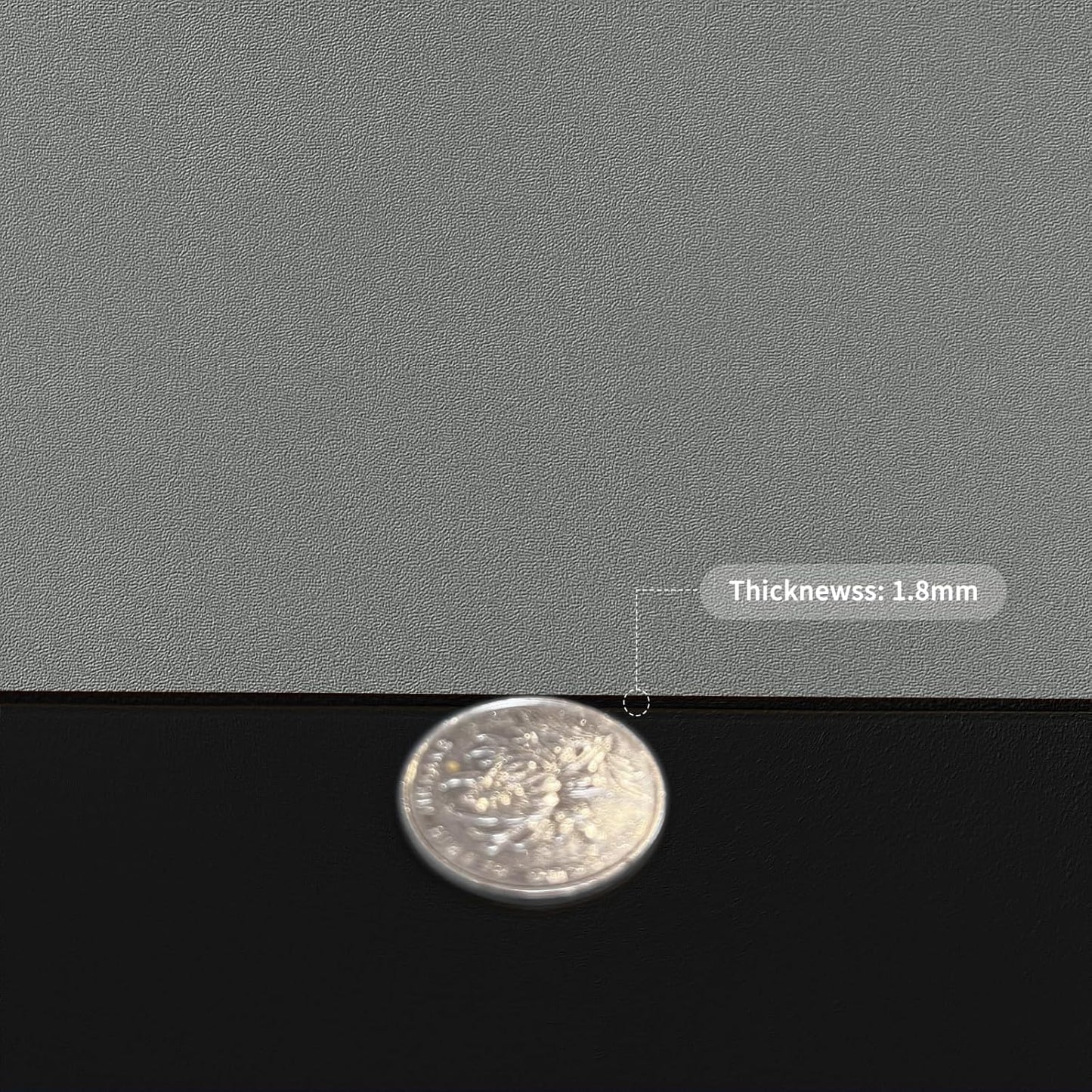 Leather Table Cover,1.8mm Thick,24x60 Inch Desk Cover,Large Desk Mat,Table Protector,Table Cover Protector,Desk Protector,Table Pad,(Black+Gray,24x60)