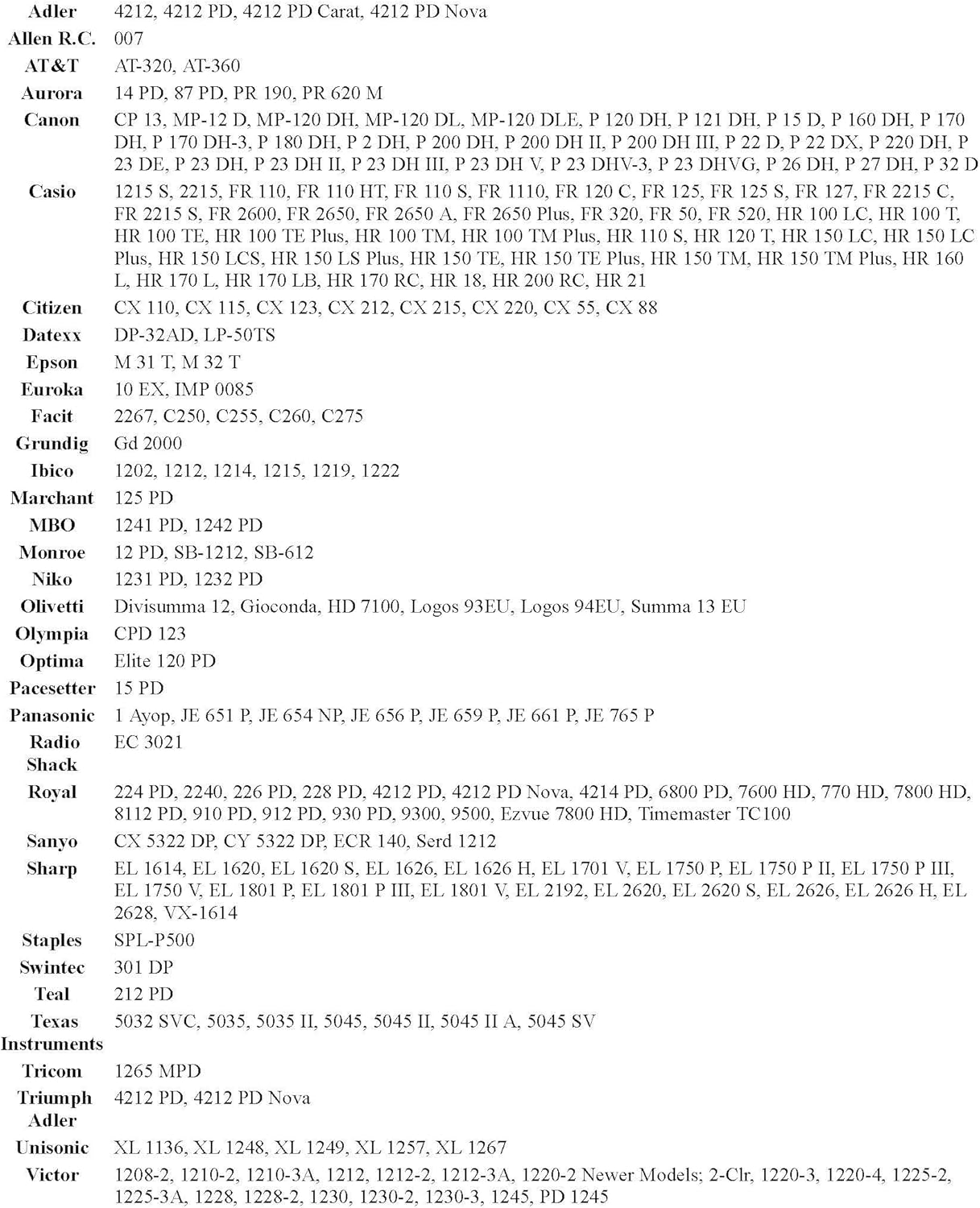 (3 Pack) Calculator Ink Roller Fits Sharp EL-1801V EL-1750V EL-1611V Casio HR-170RC HR-200RC HR-300RC Canon P23-DHV-3 and More Black/Red IR-40T CP-13 EA-772R Compatible/Replacement by COMPUMATIC