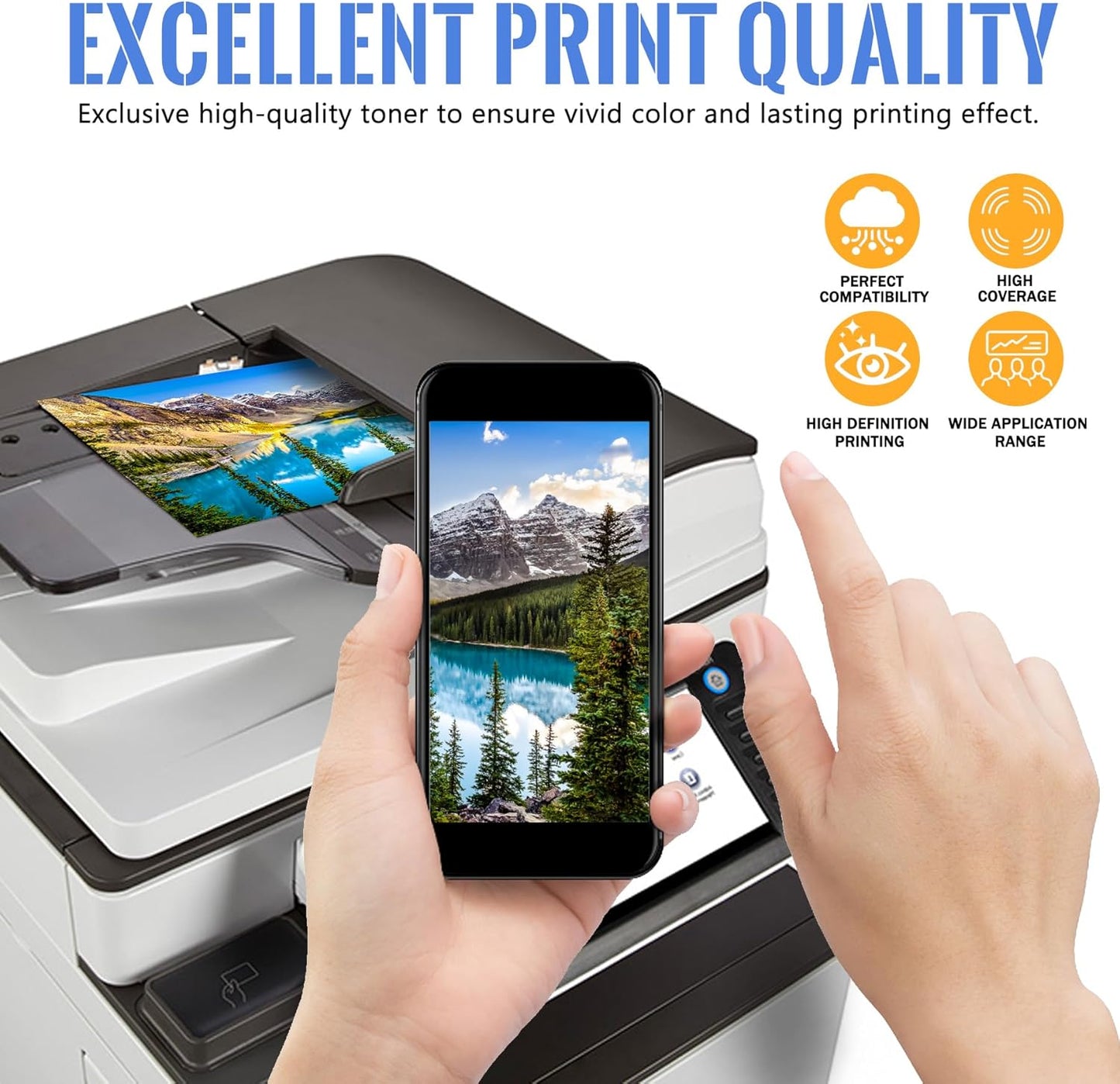 1 Pack MP C5502 Black Toner Cartridge | Replacement for Ricoh MP C5502 Work with Aficio MP C4502 C4502A C5502 C5502A LANIER MP C4502 C4502A C5502 C5502A SAVIN MP C4502 C4502A C5502 C5502A | 841751