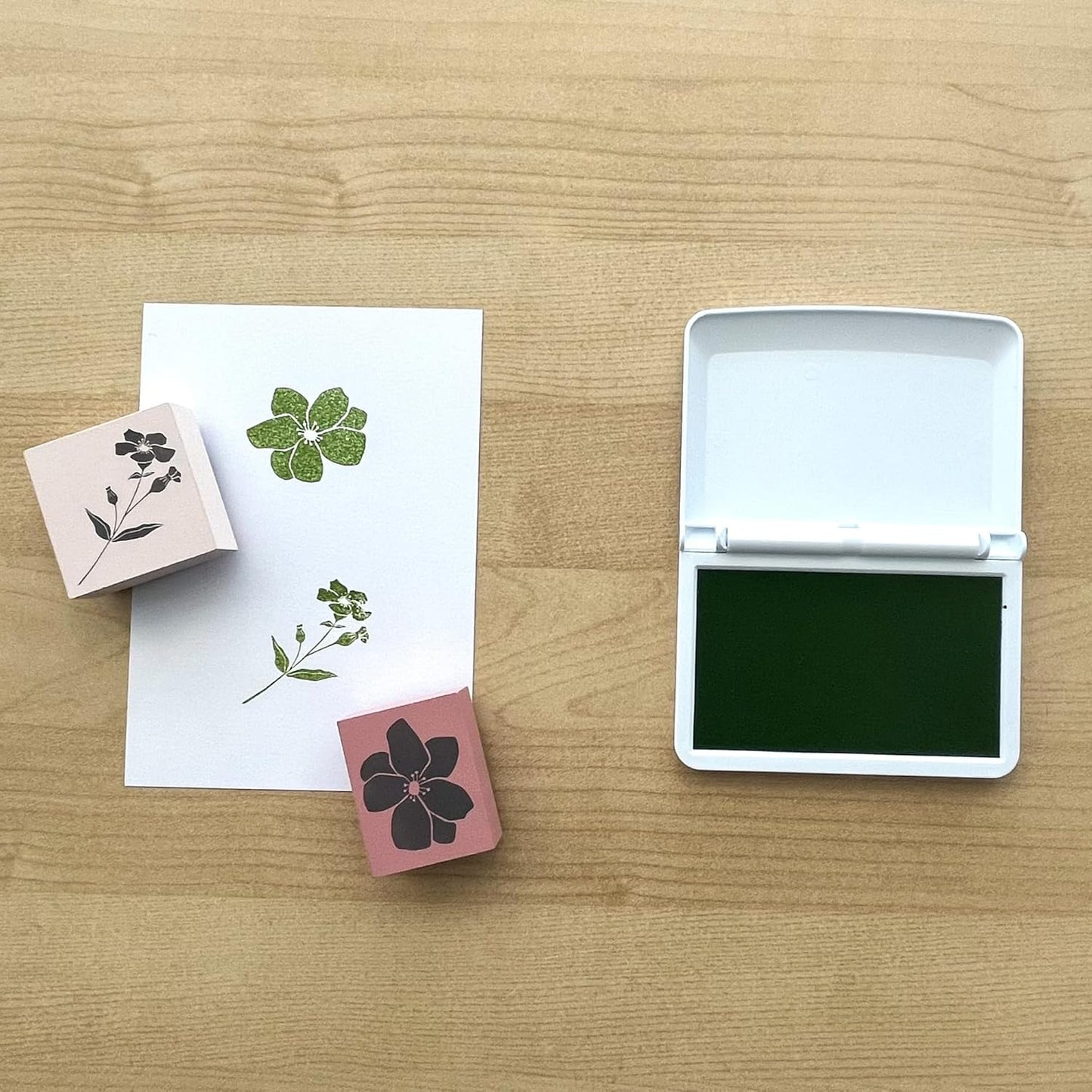 COLOP Make Series, Ink Stamp Pads, with Non-Toxic Premium Ink, Water-Based Acid-Free (Smooth Green, Make 1-1-15/16" x 3-1/2")