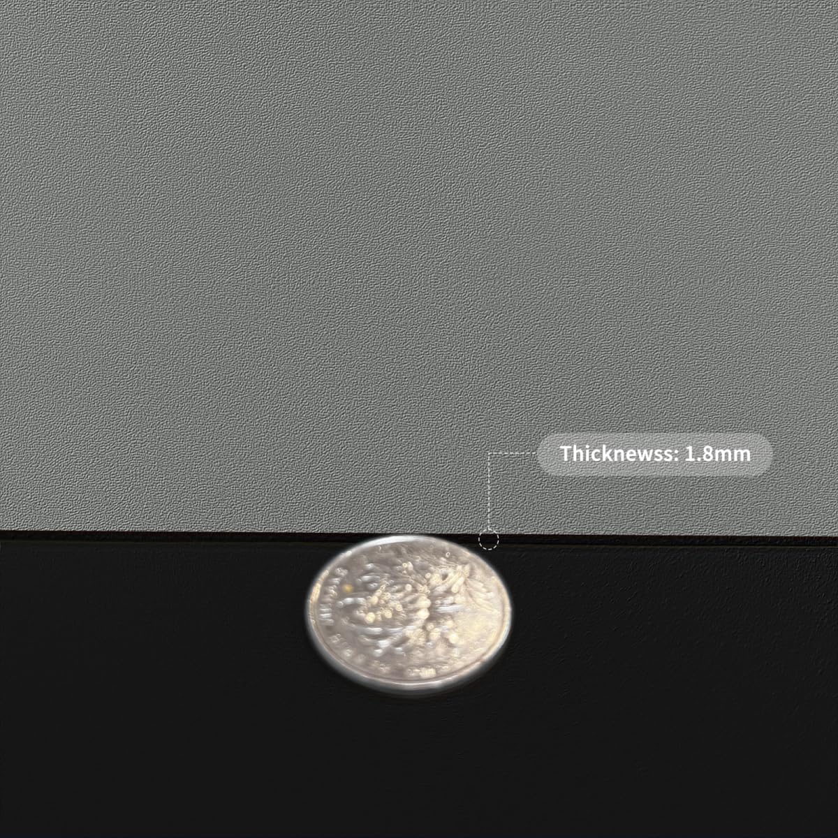 Leather Dresser Cover,1.8mm Thick,14x96 Inch,Dresser Protector Top,Dresser Top Protector,Dresser Cover Top,Dresser Top Cover,Dresser Cover Top for Bedroom.(Black+Gray,14x96)