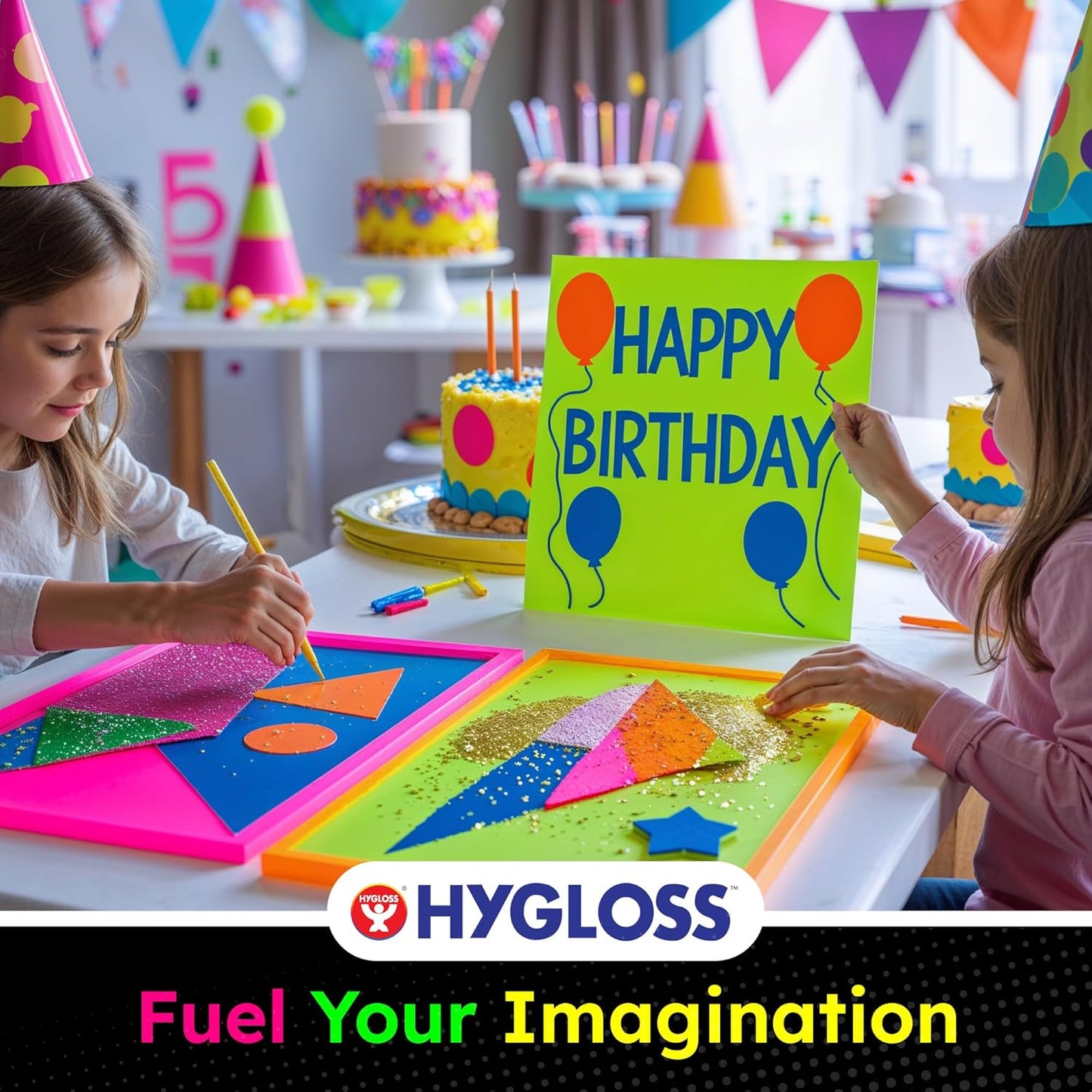 Hygloss Medium Poster Board 11x14 - 25 Neon Yellow Single Color Poster Boards Bulk Pack - 10 Pt. Thickness Colored Poster Board Paper for Projects, Signs, Displays - Posterboard Multipack 11" x 14"